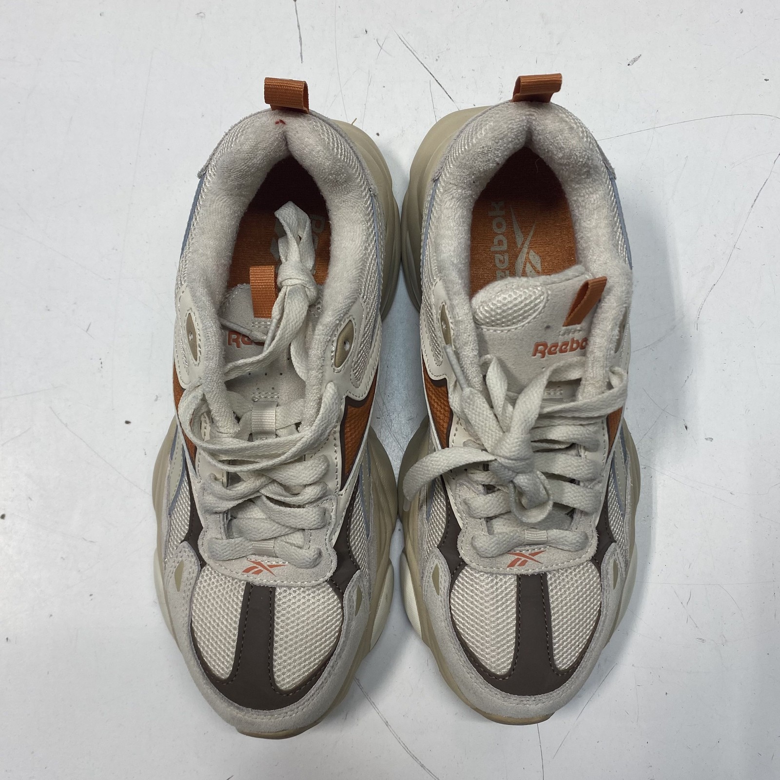 Reebok Royal Pervader White Beige Brown Orange Sneakers Men’s Size 8