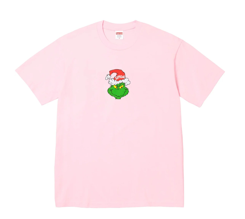 Supreme Grinch Tee T-Shirt Size Large Pink FW24 Supreme New York 2024 Brand New
