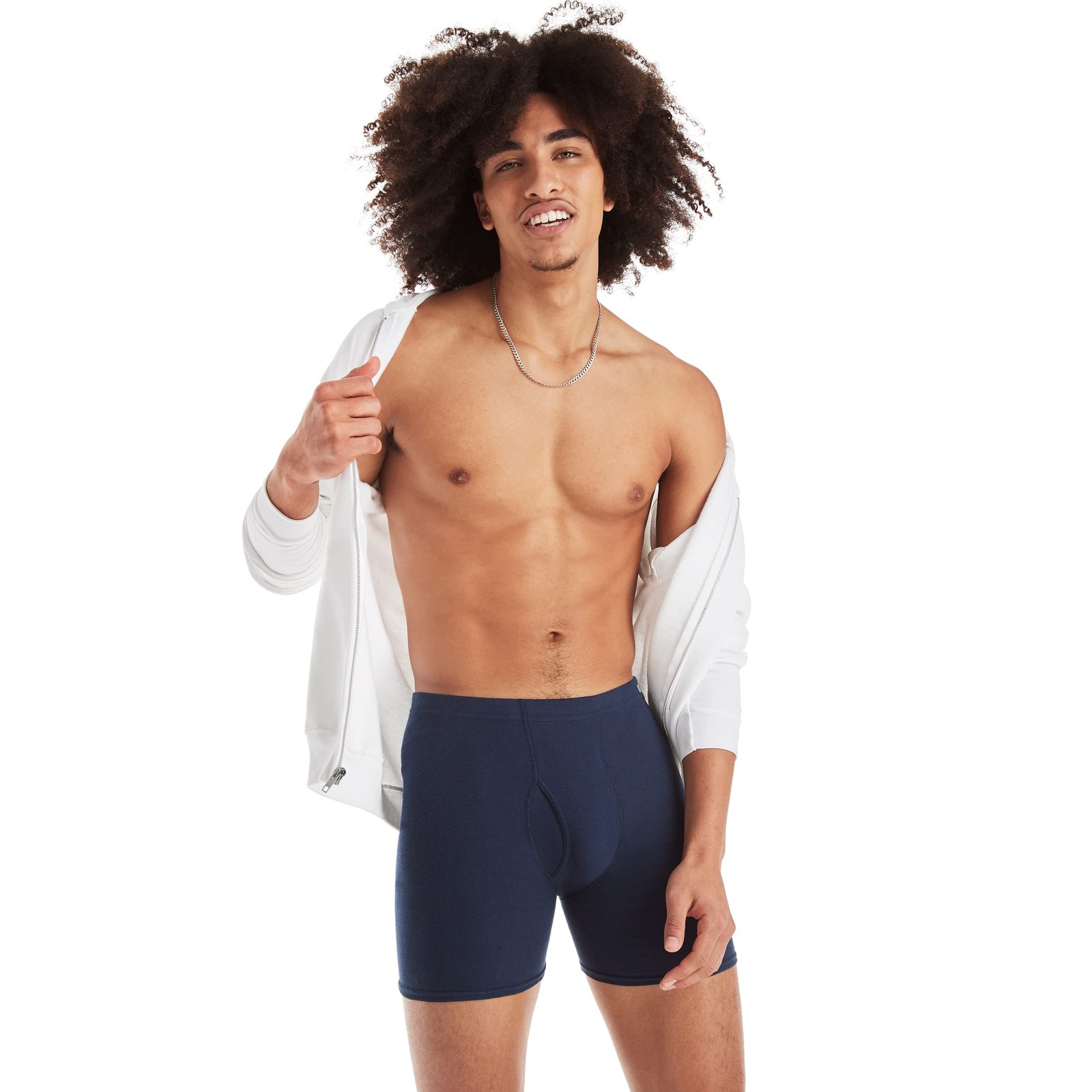Hanes Men`s TAGLESS Boxer Briefs with ComfortSoft, 7460Z5, L, Assorted (5-pack)