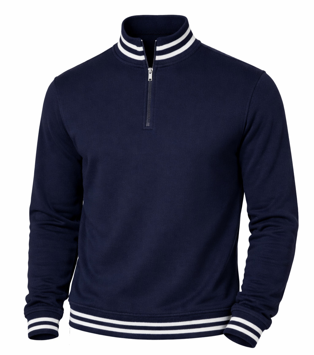 Unisex Collegiate Quarter-Zip Cotton Blend Pullover Fleece Sweatshirt 1/4 Zip