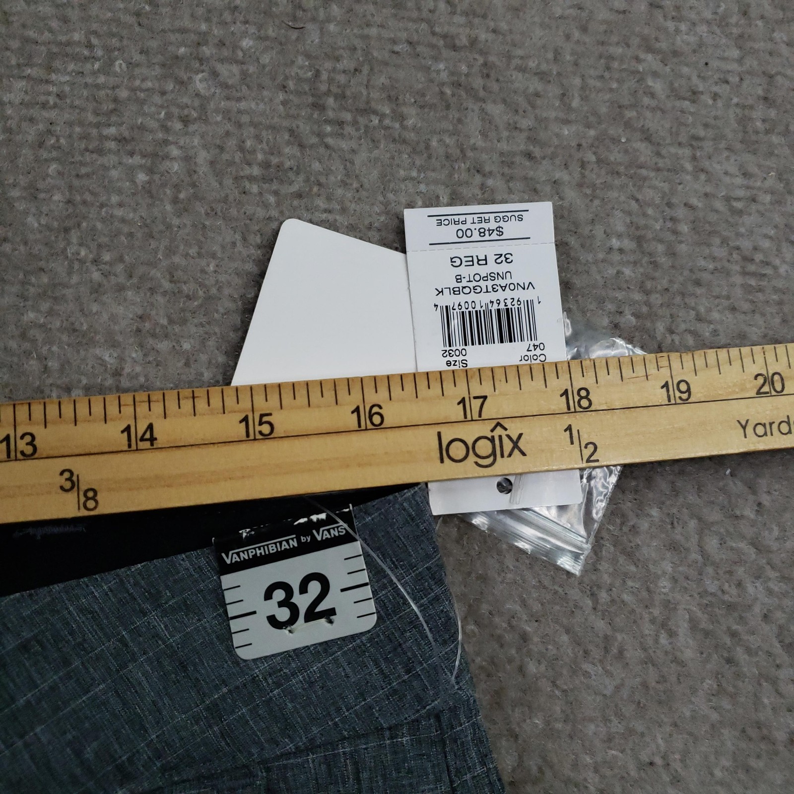 Vanphibian By Vans Short Mens 32 Gray Quick Dry Stretch Pockets Back Pocket Swim