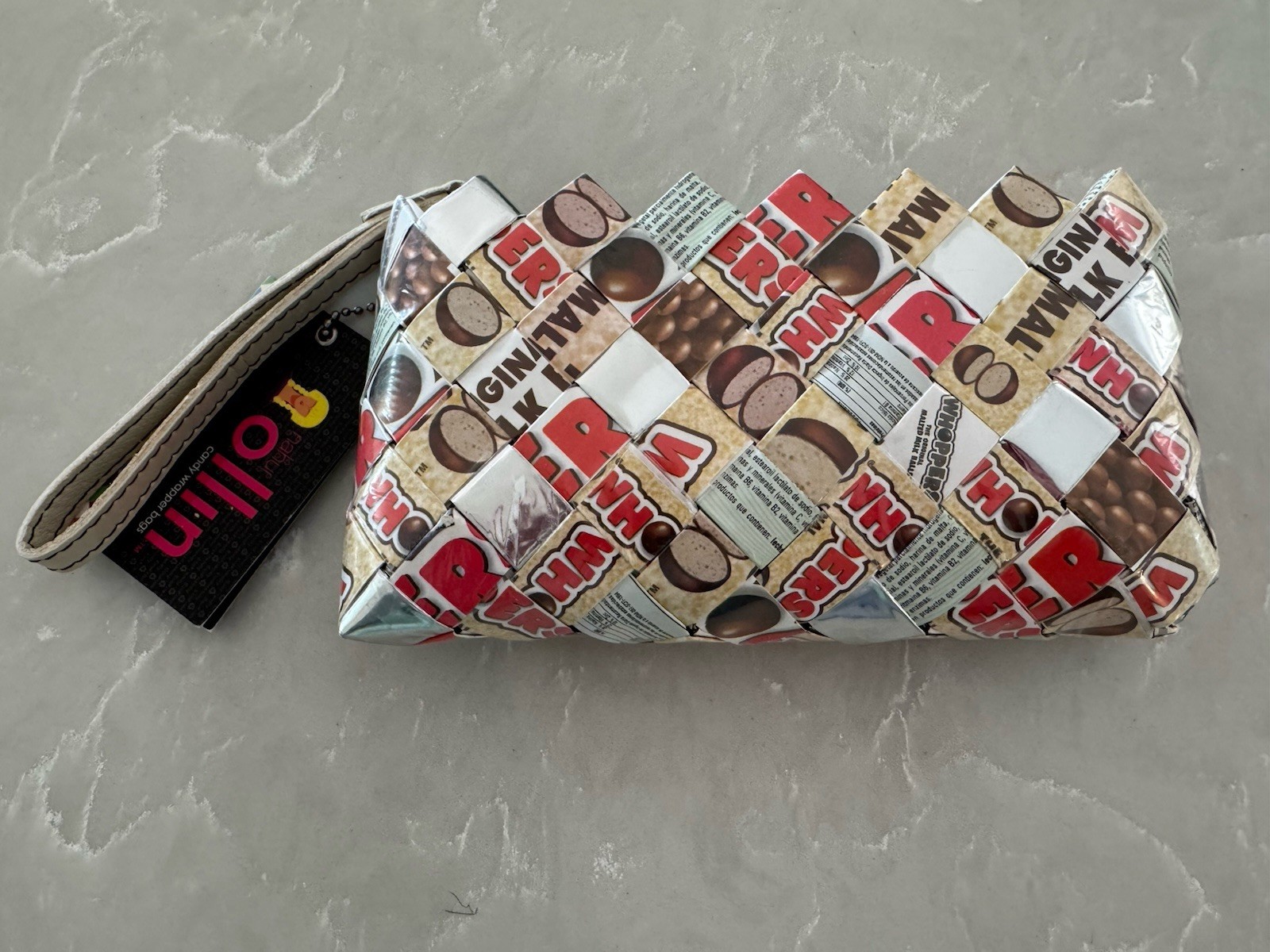 New Nahui Ollin WHOPPERS Candy Wrapper Wristlet Bag Clutch Wallet Zipper