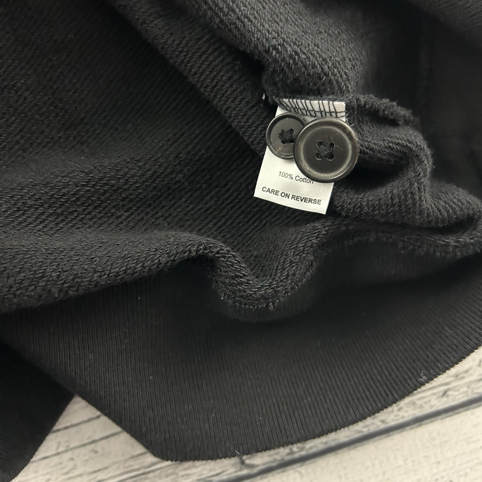 Billy Reid Cowl Neck Pullover Toggle Button Sweater Men’s XXL Black
