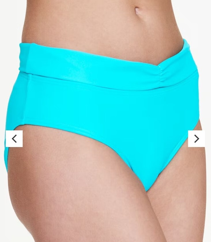 Matalan Turquoise Fold over Bikini Bottoms Size 18 Bnwt