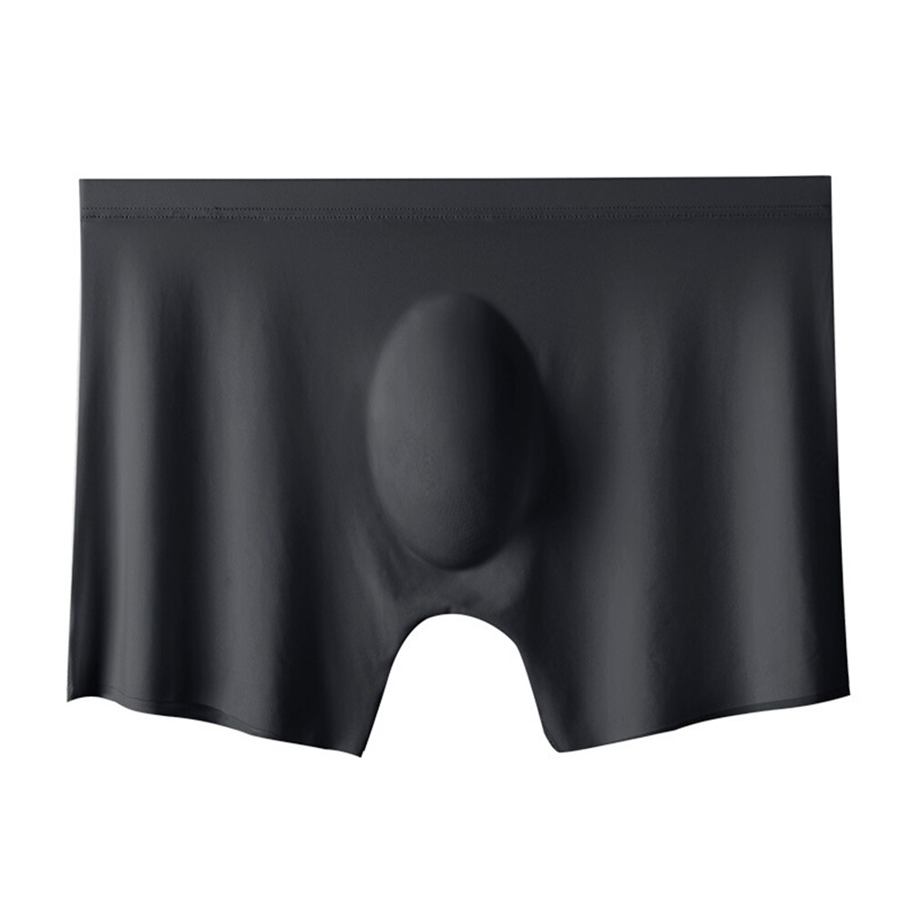 Sexy Men Ice Silk Seamless Boxer Briefs Pouch Underwear Shorts Trunks Underpants