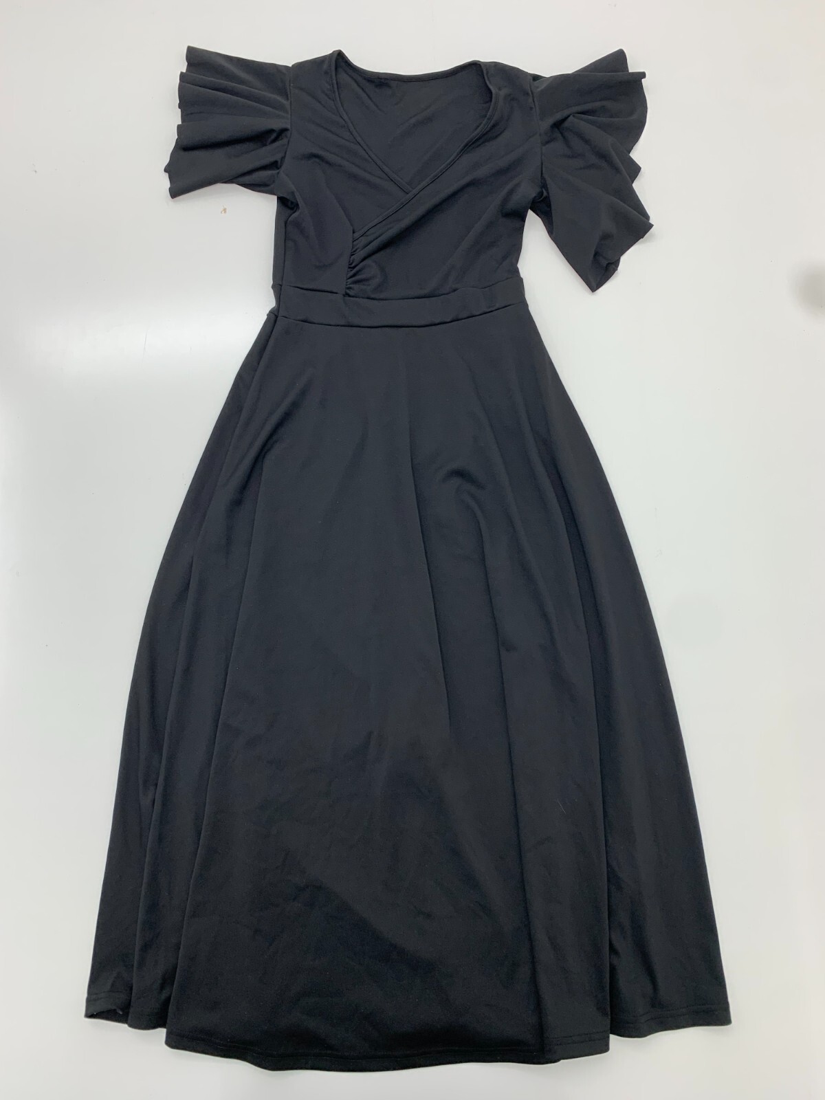 Lyaner Womens Black Short Sleeve V Neck Dress Size Small