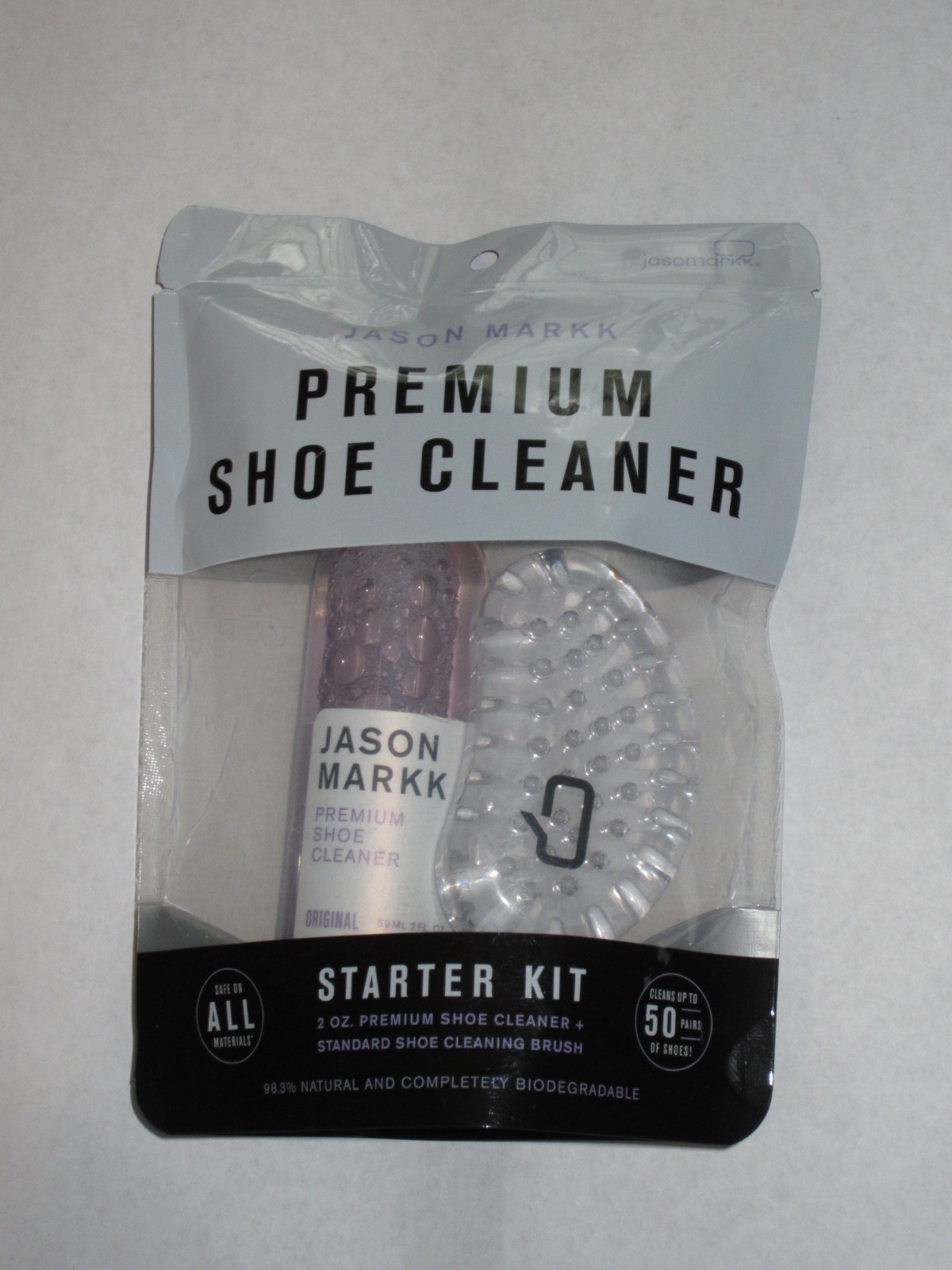 Jason Markk Premium Sneaker Shoe 2oz Cleaner Starter Kit + Brush Cleans 50 Pairs