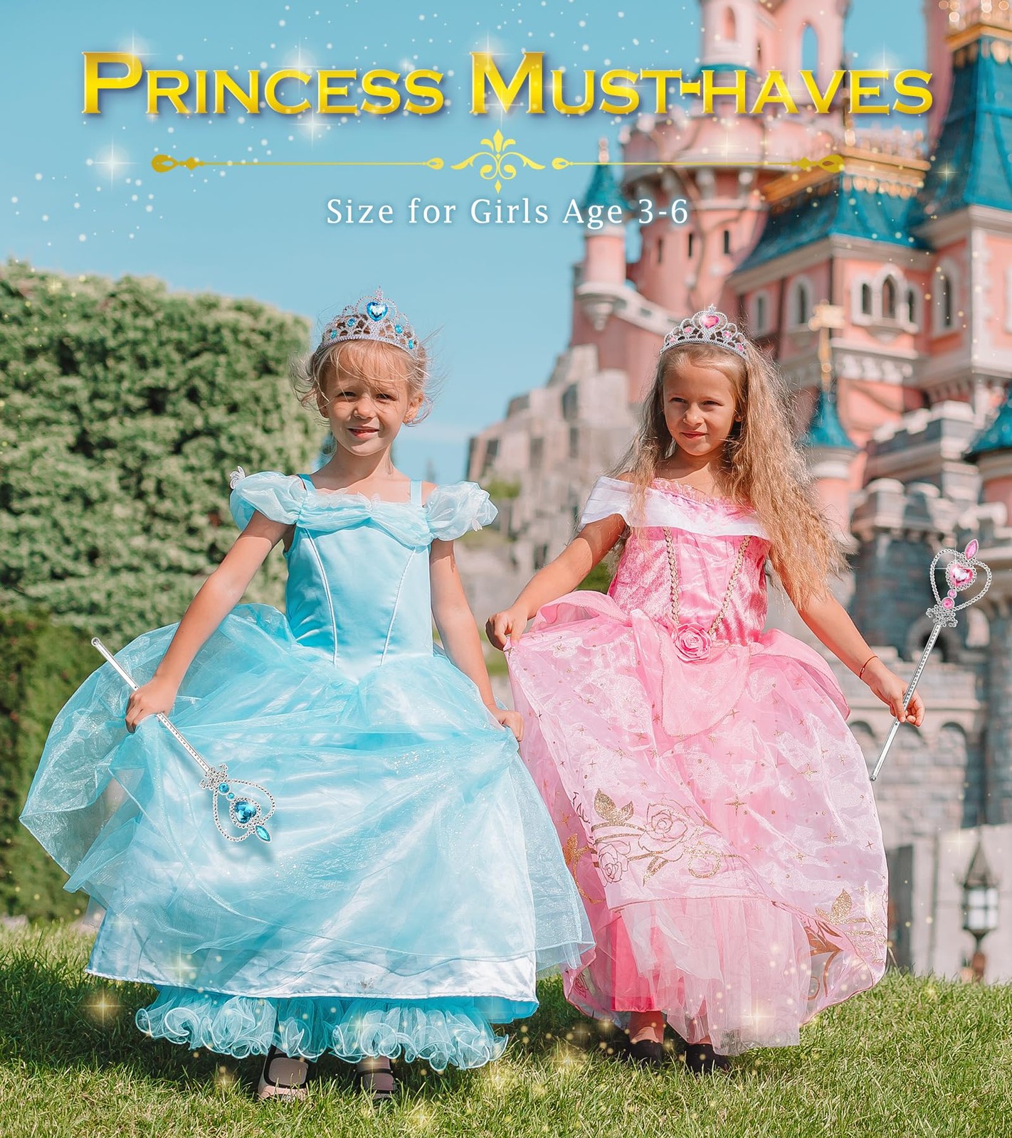 Princess Dress up Accessories Princess Crown Tiara for Little Girls, Toddler Tia