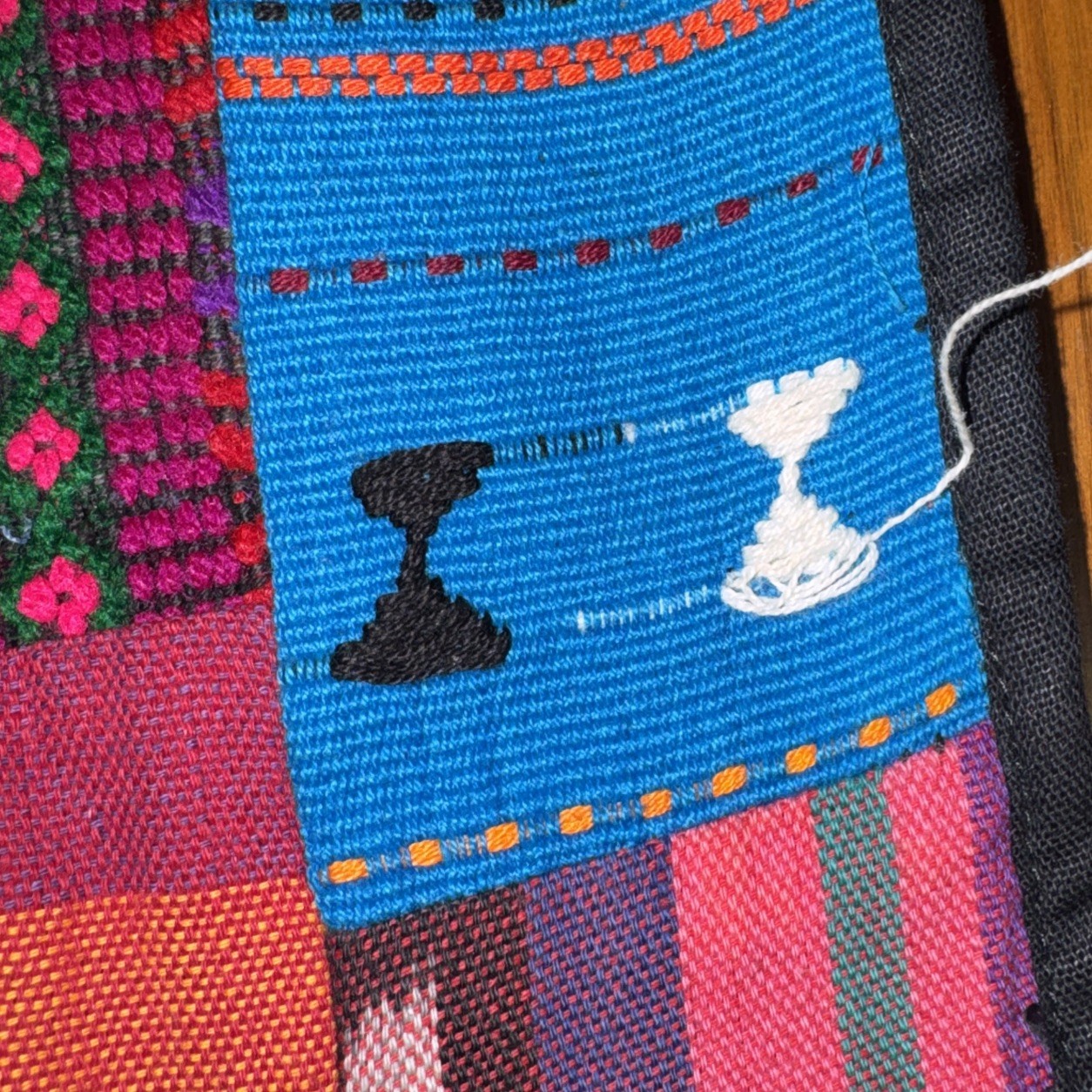 Handmade Embroidered Huipil PatchWork Vest 100% Cotton Art To Wear Boho Flawed