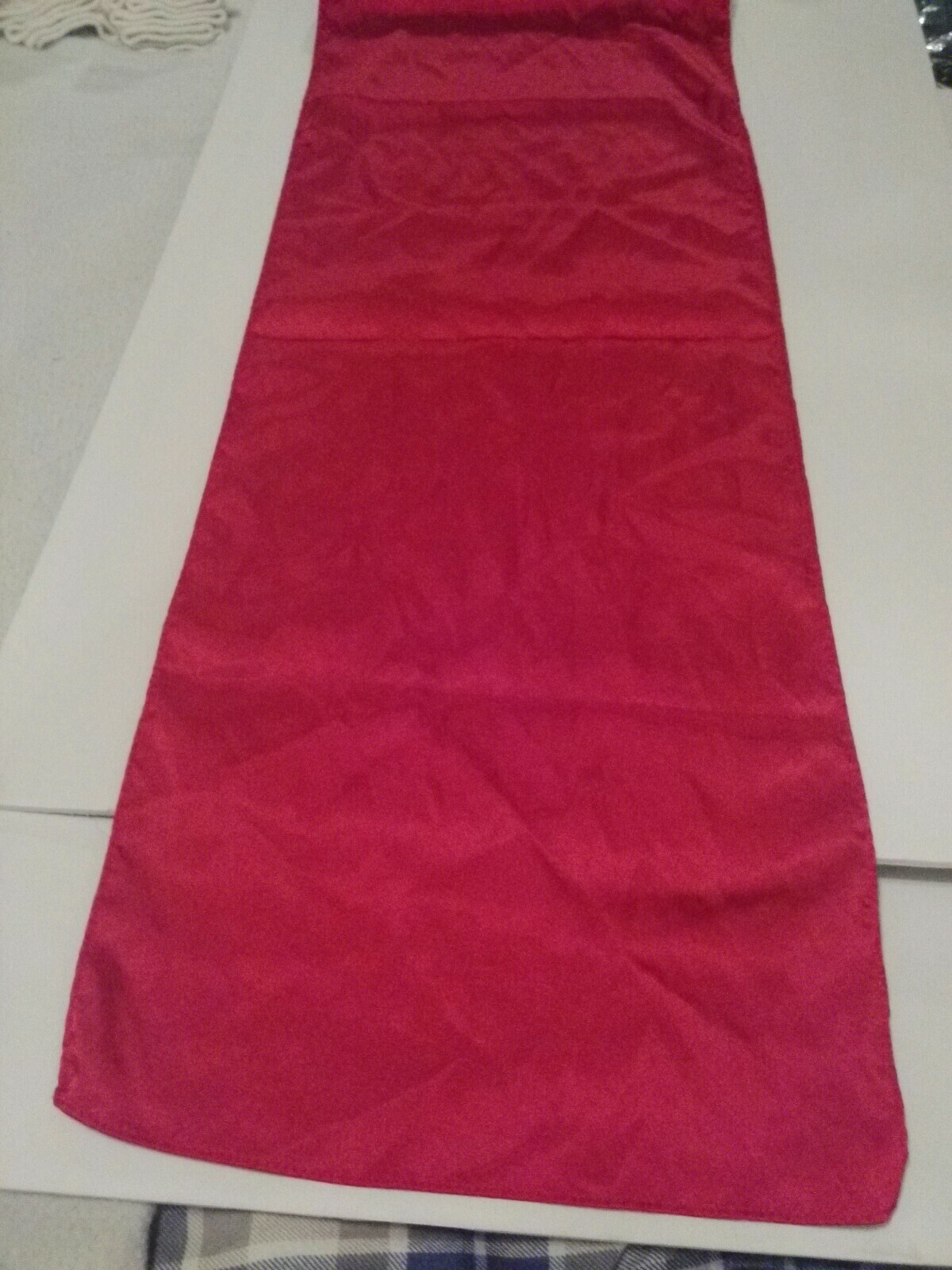 Lady’s Silky Lightweight Red Scarf 64 Inches By 12 Inches