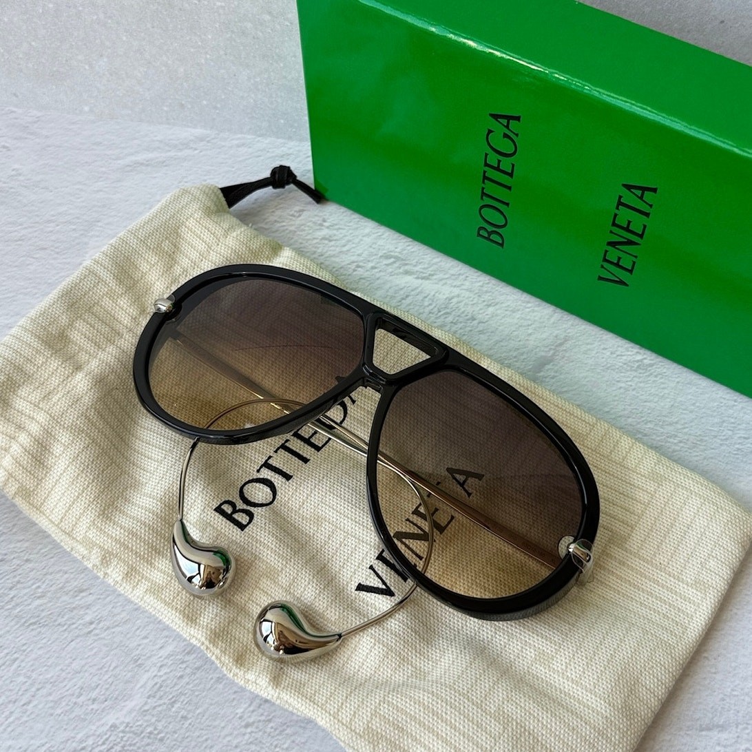 NEW Bottega Veneta BV1273S Drop Earring Sunglasses in Black