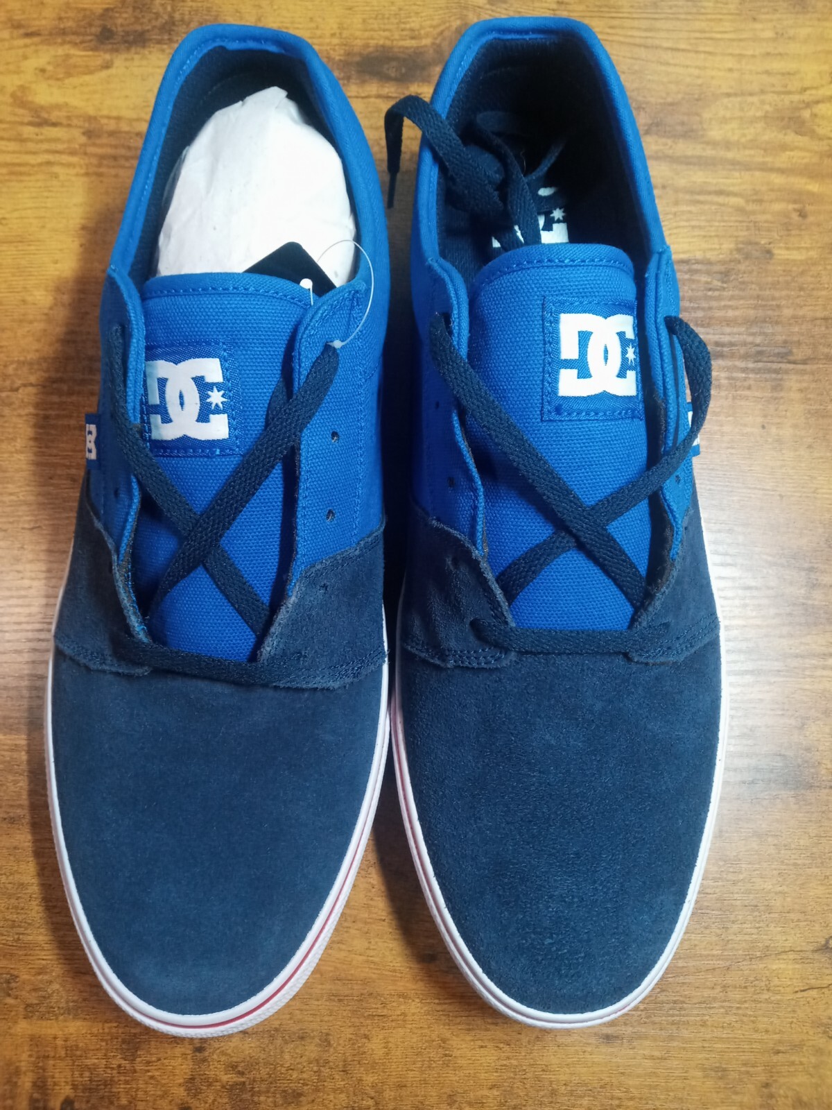 DC Skateboard Shoes – Tonik Royal Blue, Leather & Cloth Top, Mens Size 12.5