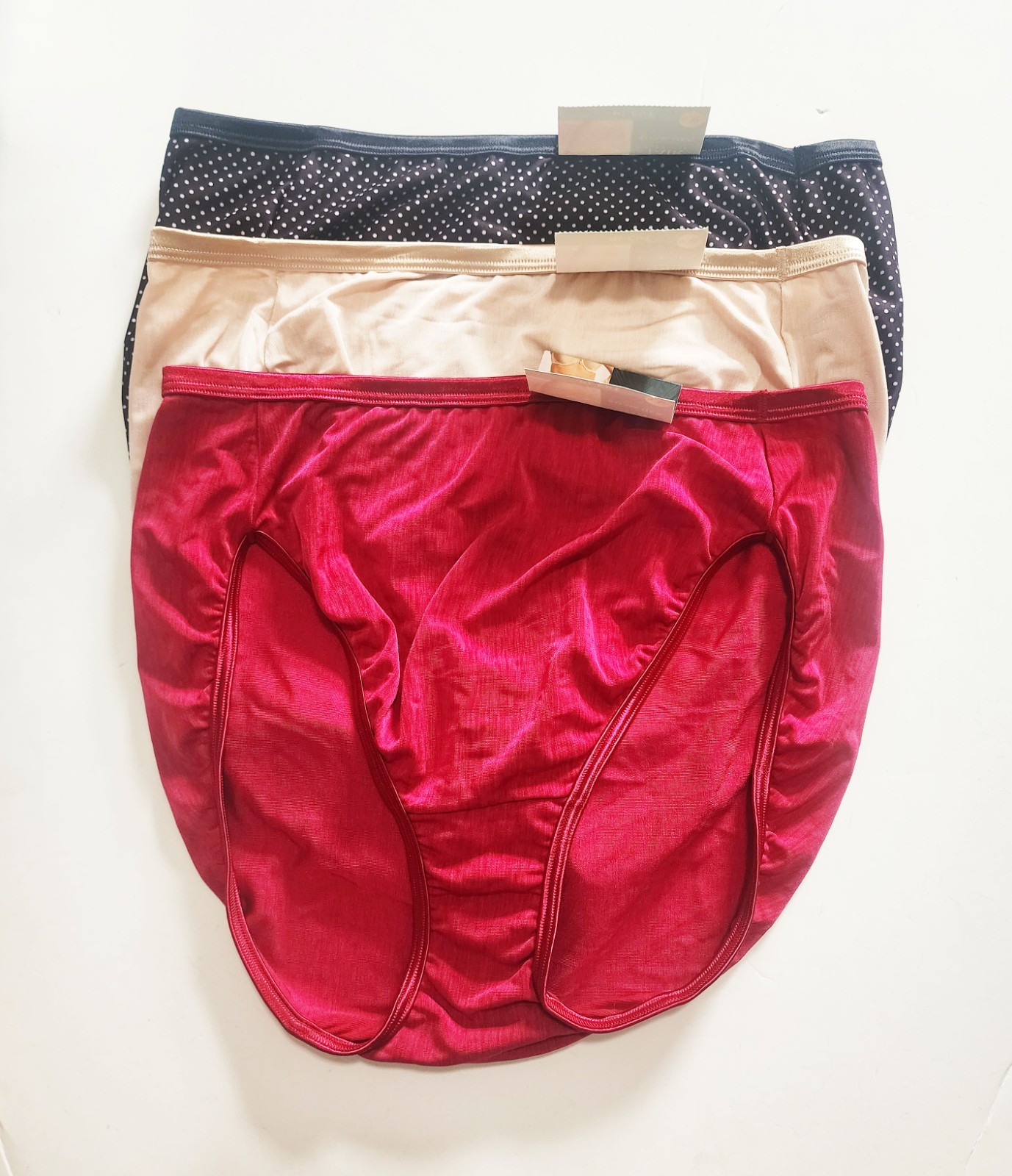 3 Vanity Fair Illumination Hi-Cut Brief Panty Multi 13108 Sz 8/XL – NWT