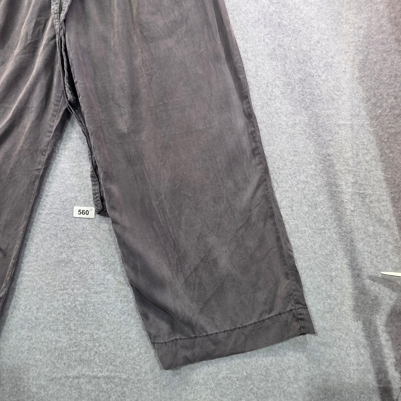 Wishlist Apparel Gray Paperbag Waist Wide Leg Pants Medium Charcoal High Rise