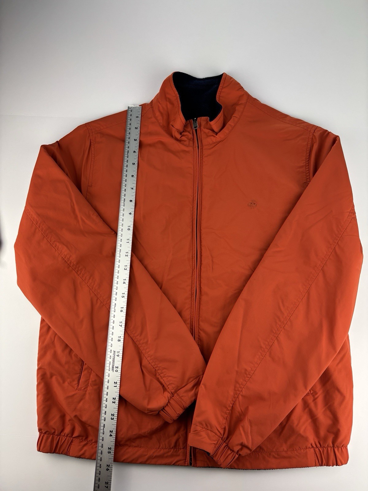 Brooks Brother Jacket Reversible Orange Navy Medium