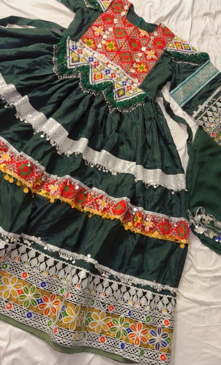 Handmade Women’s Cotton Traditional Dress Multi-Color Embroidered Size M&L