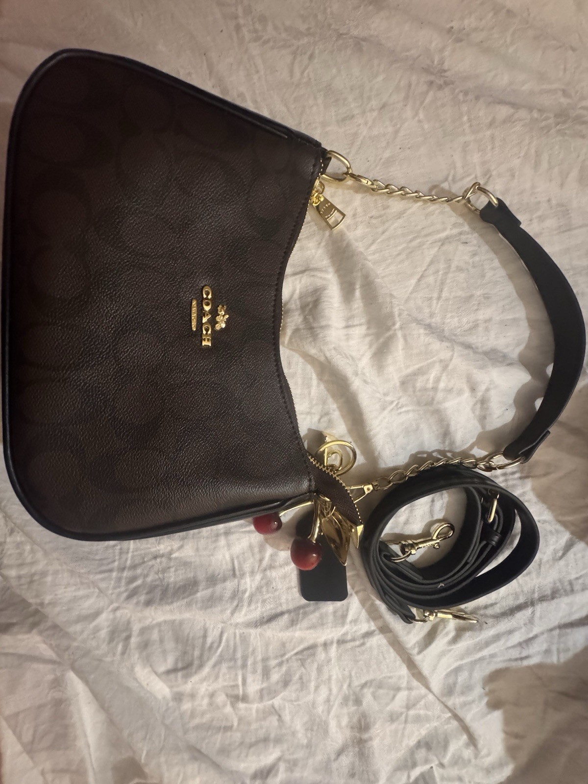 COACH Teri Shoulder Bag CA548 in Signature Canvas Brown New
