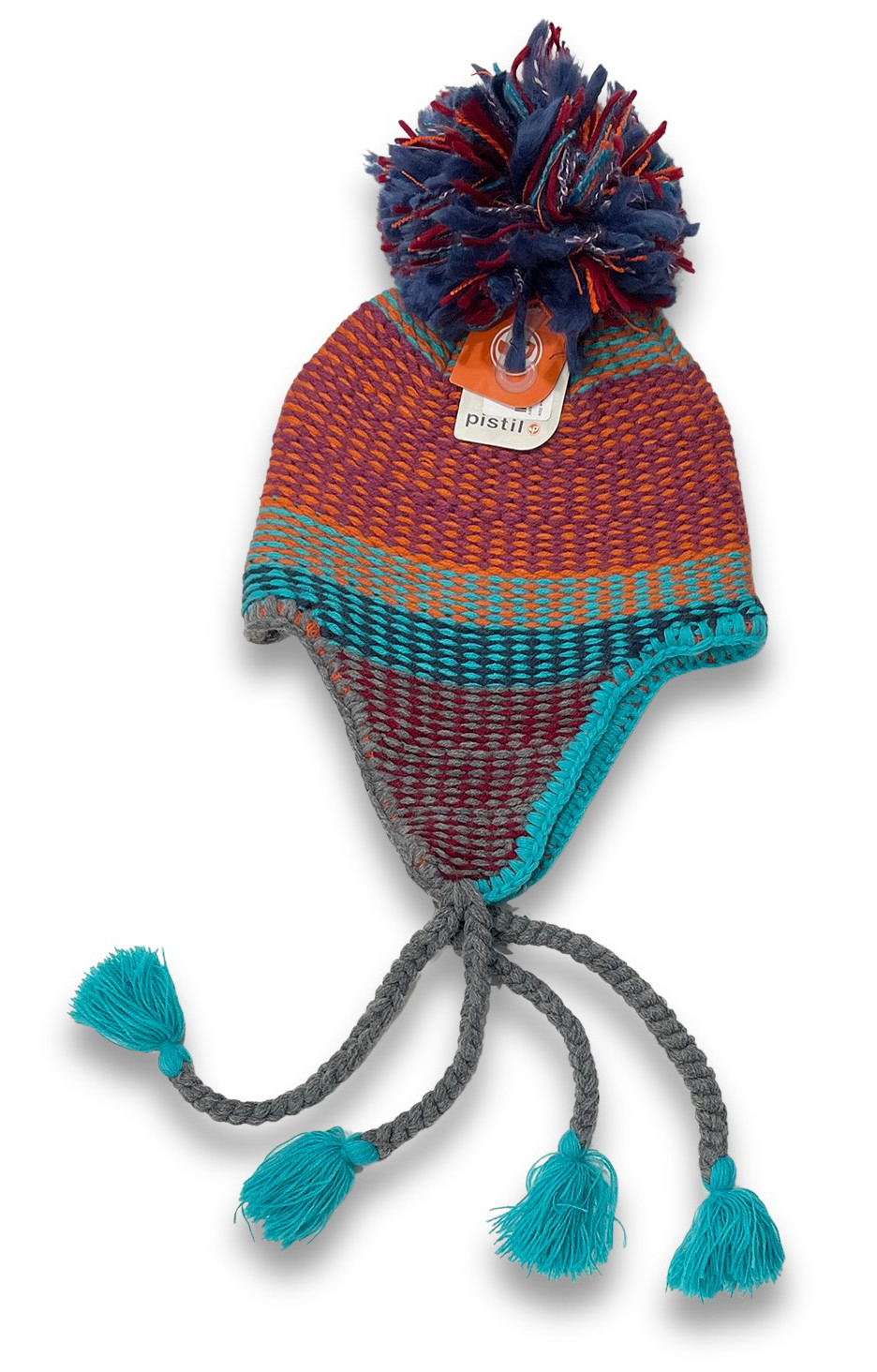 Pistil Frenzy Earflap Beanie – NWT Womens One Size Berry / Multi – #45042-G9