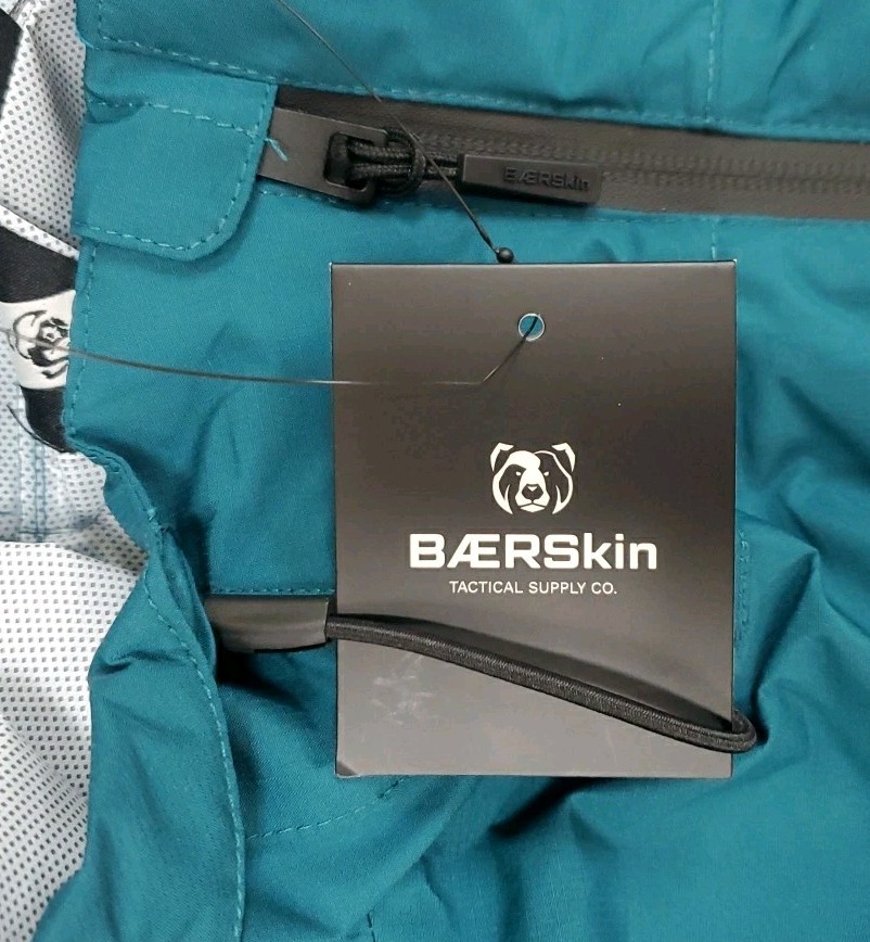 New Baerskin Waterproof Rain Jacket 2.0 Teal US Size Medium
