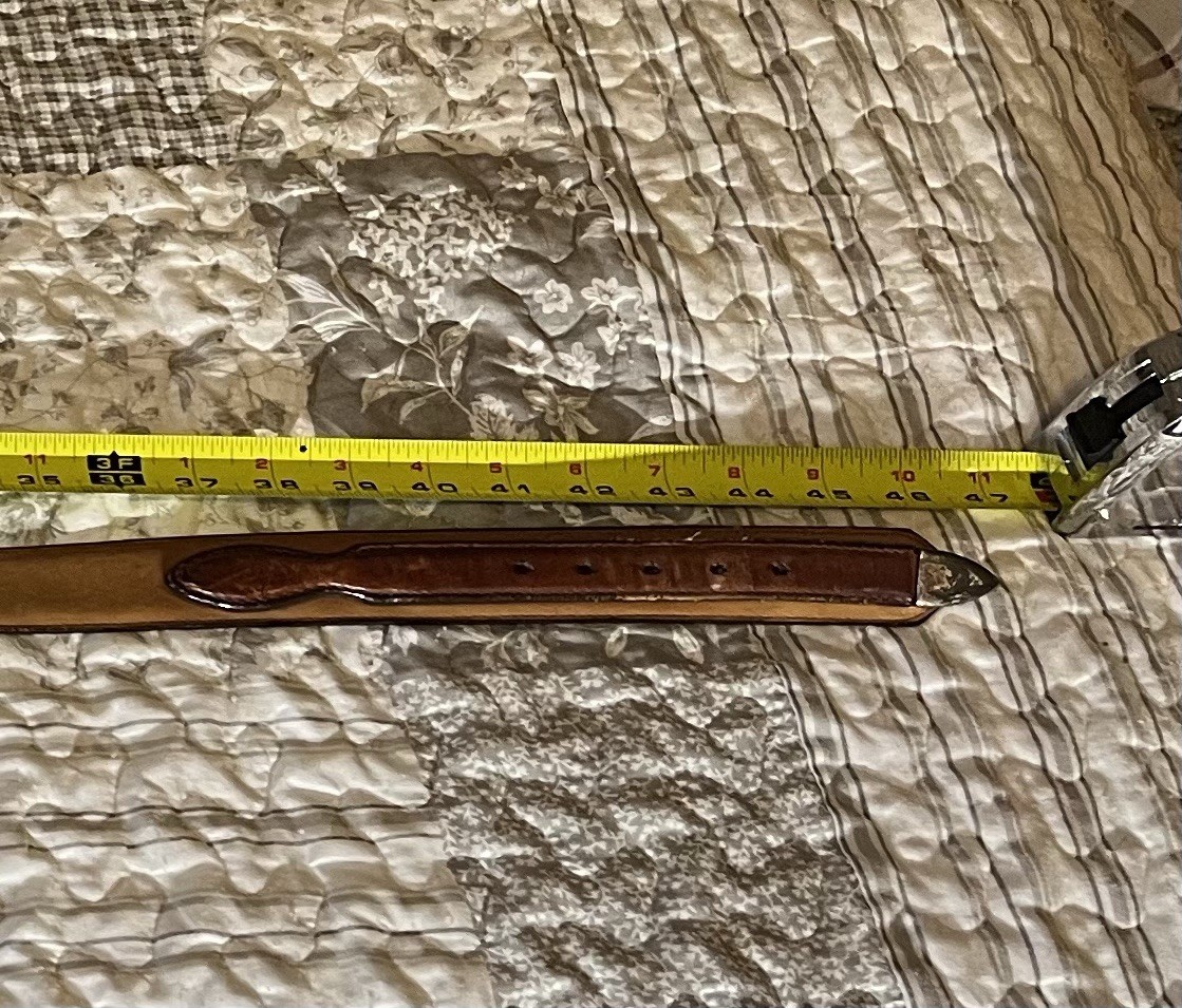 Two-Tone Brown/Tan Solid Belt Size 34, 1 1/2 in Width w/ Buckle