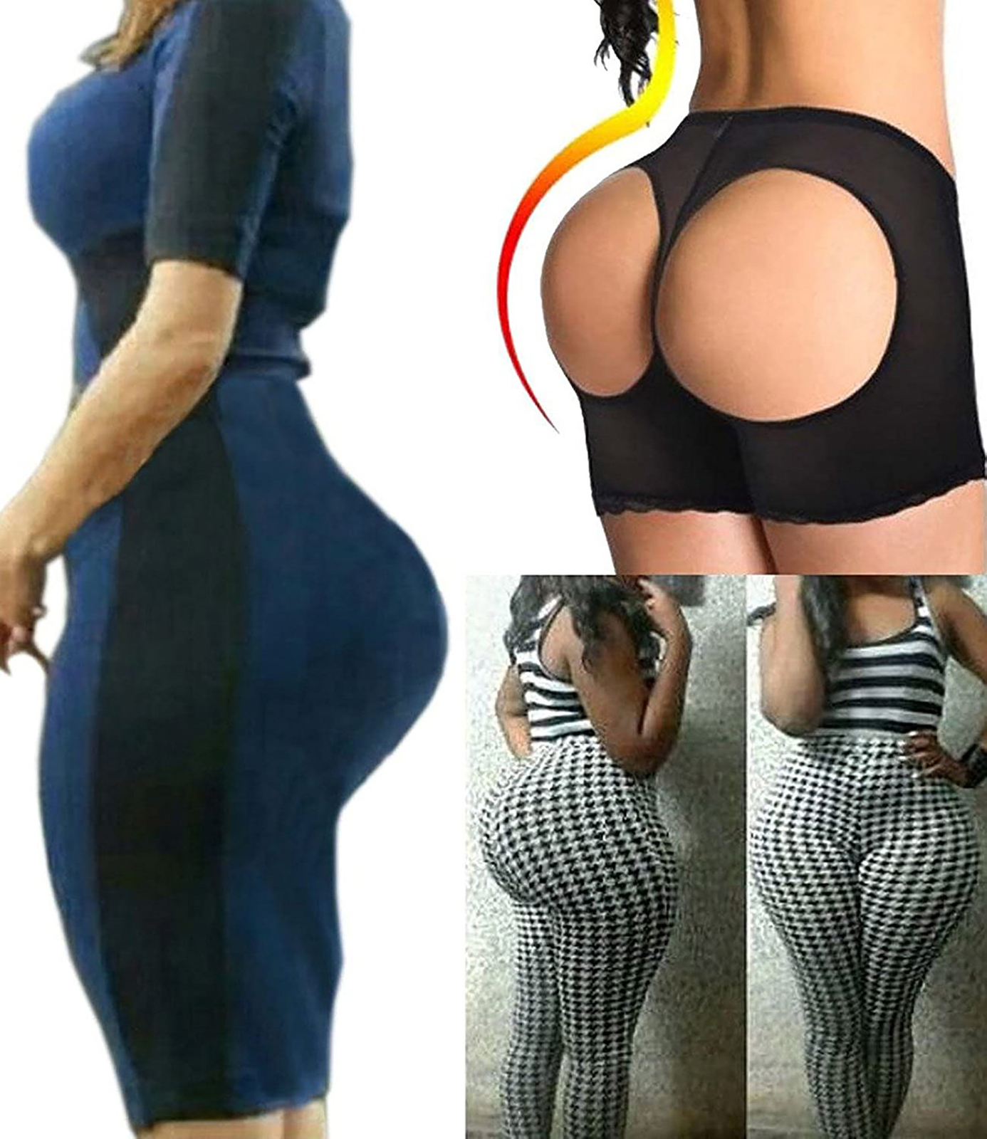 BOOTY INVISIBLE LIFT BUTT LIFTER SHAPER PANTY TUMMY CONTROL BOYSHORTS UNDERWEAR