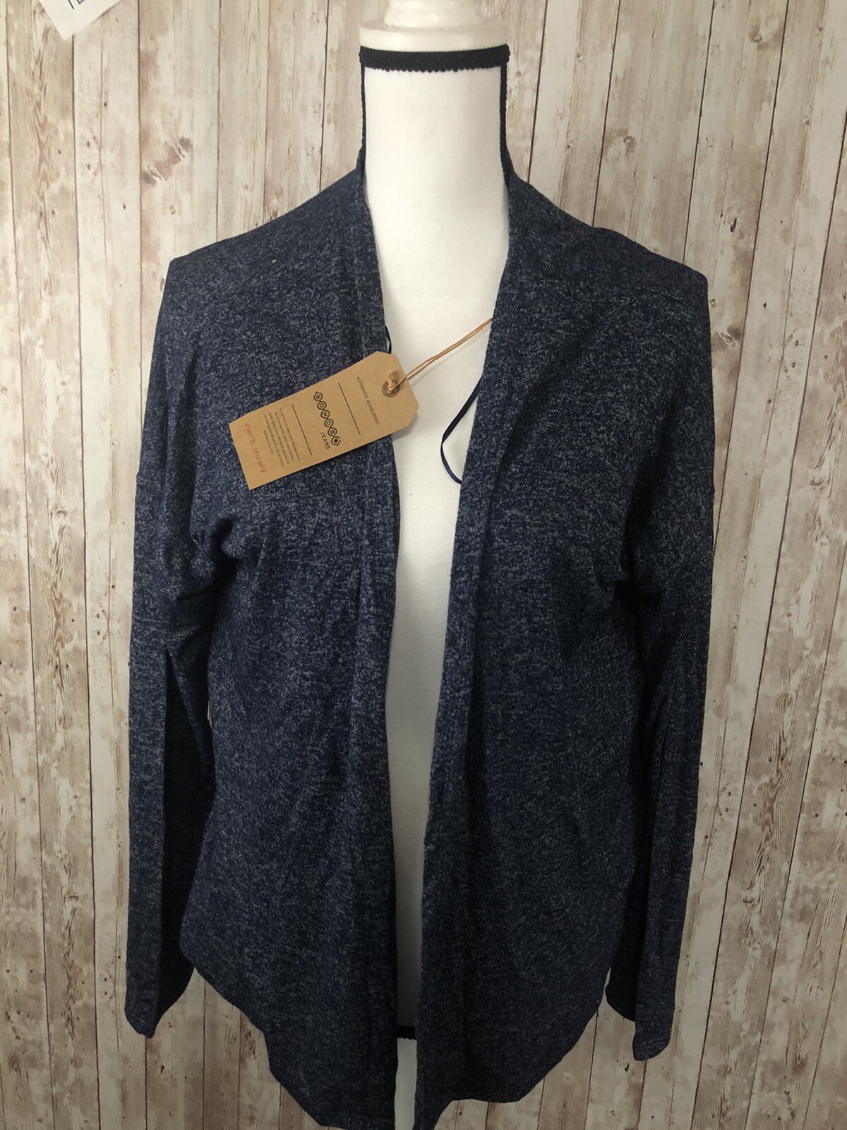 Bonobo Cardigan Womens Extra Large Sweater Open Front Blue Pullover N125