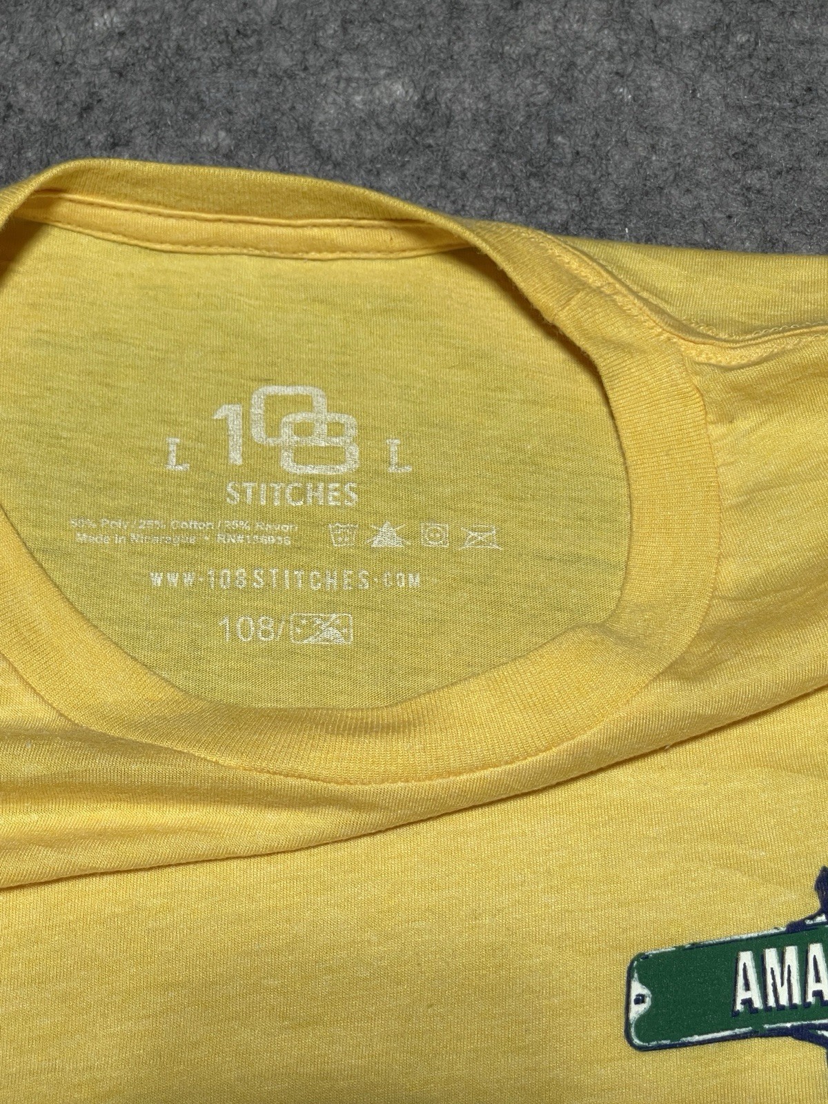 Hodgetown Home ofthe Amarillo Sod Poodles Yellow Shirt Large 108 stitches MiLB