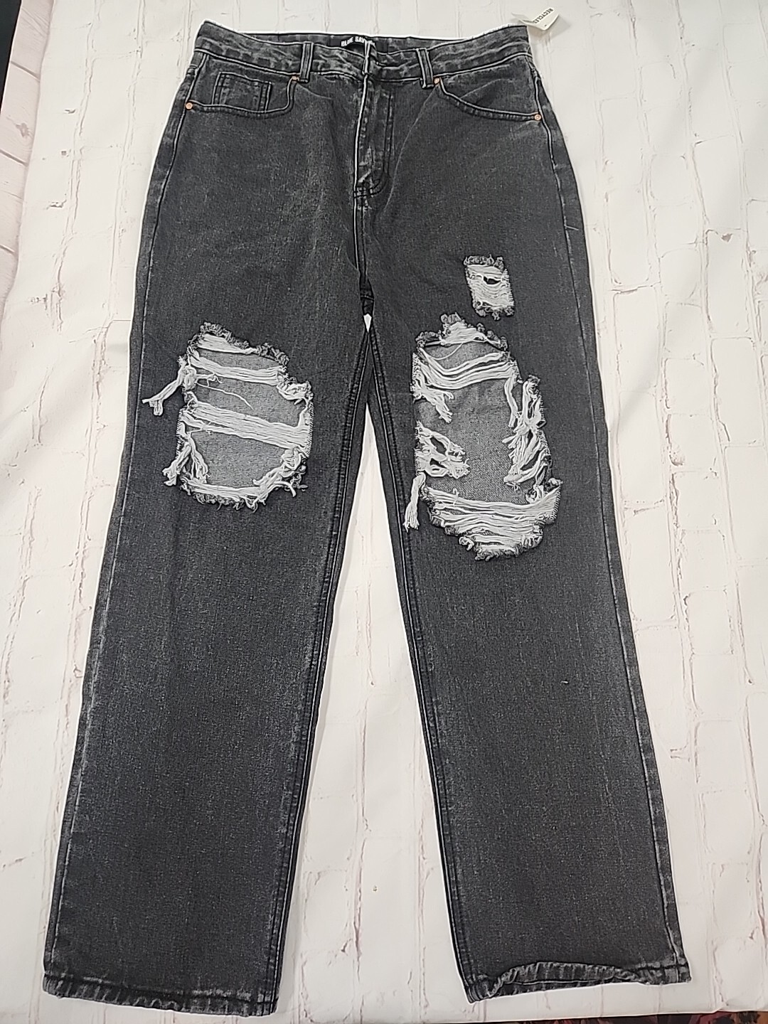 NWT Blue Savvy Jeans Womens Size 9 Mom High Rise 90s Distressed