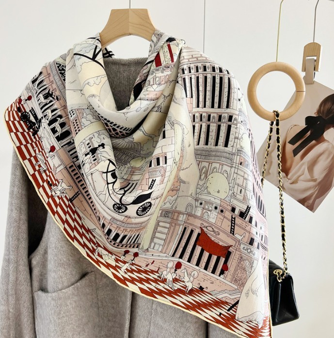 2 Face Large Wrap 60% Cashmere 40% Silk Scarf Women Square Shawl 53″