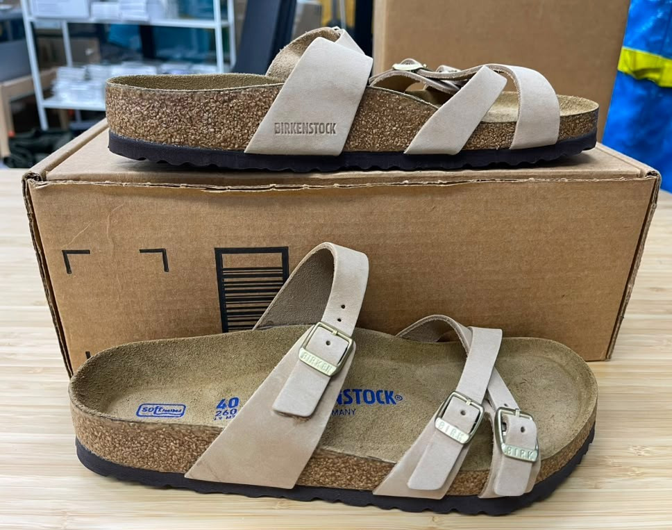 Birkenstock Unisex Franca Nubuck Leather Sandcastle, Beige, Size EU 40/US W9-M7