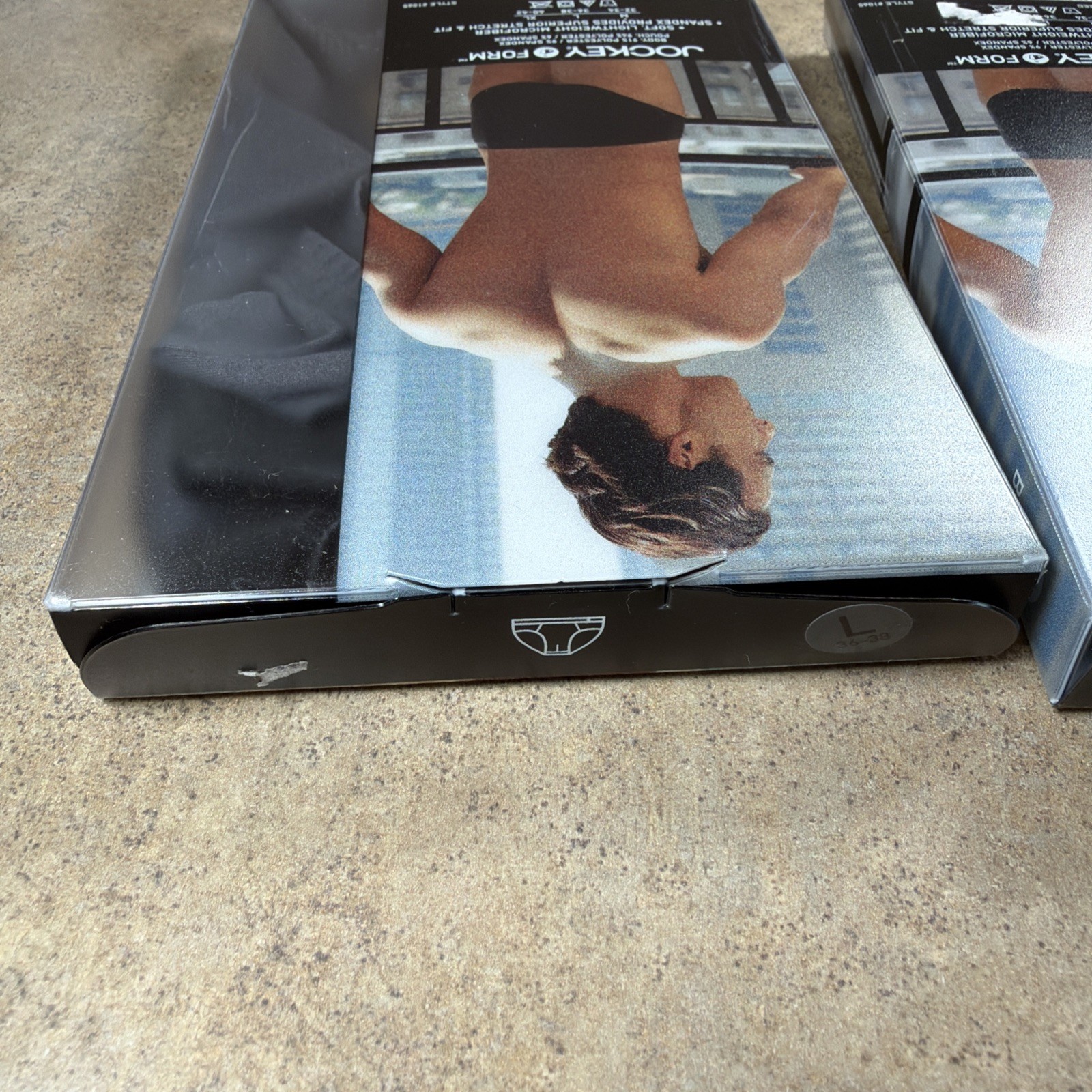 Vtg 2004 USA Jockey Form Mens Microfiber Bikini Briefs (2) Black & Gray OPEN Pkg