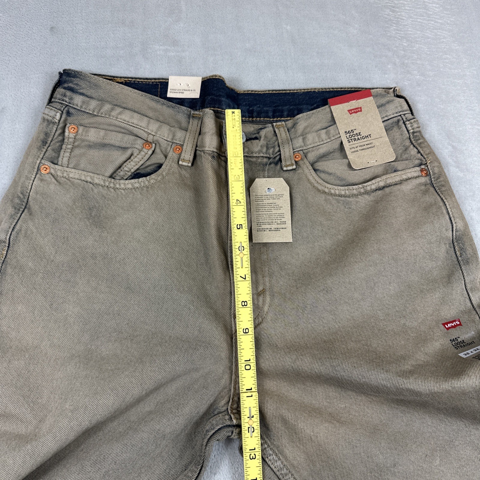 Levi’s 565 Jeans Men’s Size 32×32 Loose Straight Tan/Brown Denim Cotton