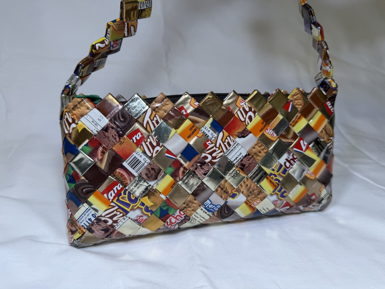 Candy Wrapper Purse ,Y2K Women’s Multicolor Shoulder Bag, upcycled fashion