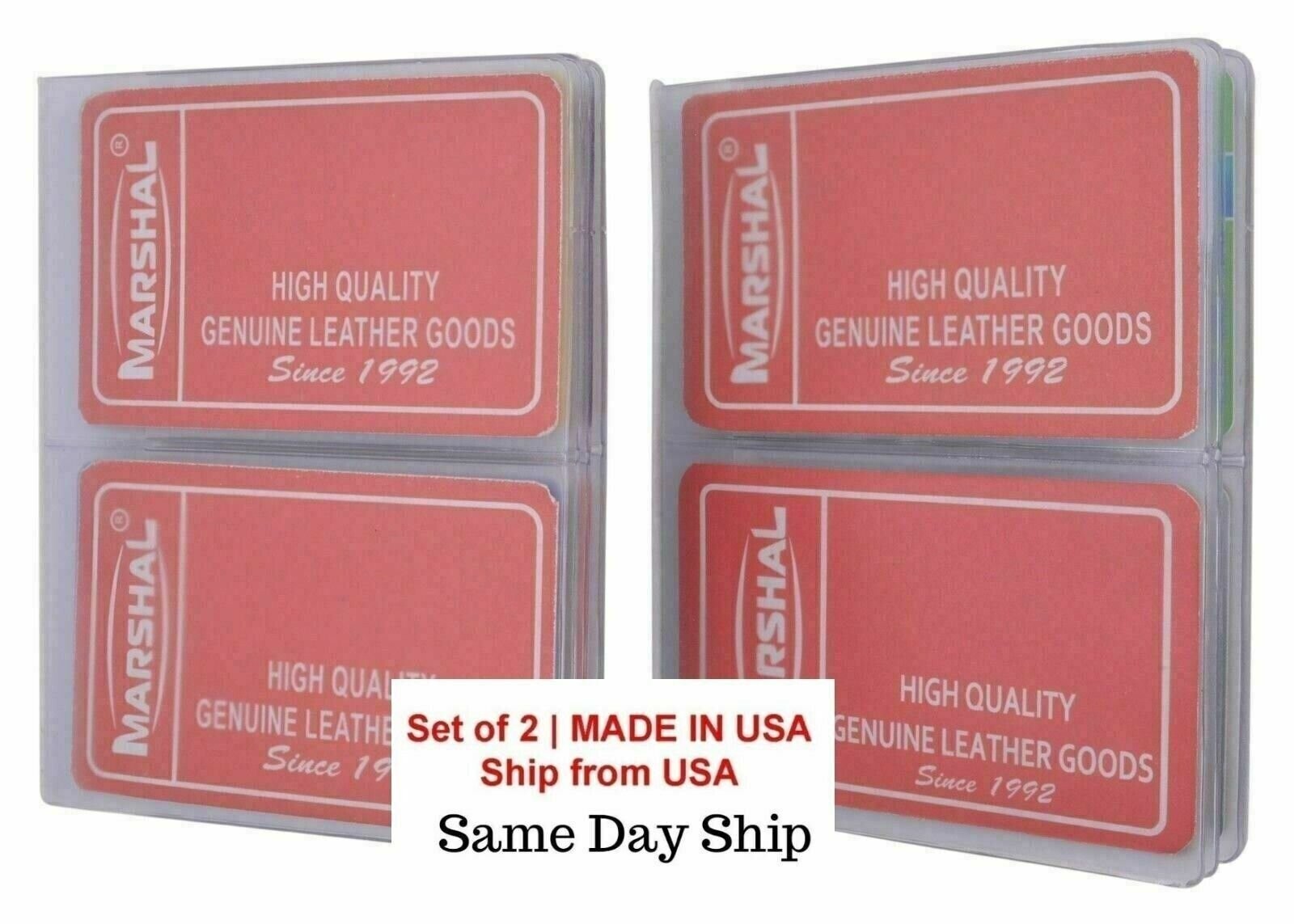 New 2 Clear Plastic Wallet Inserts 3-5/8″ x 5″ for Credit Card Holder & Hipster