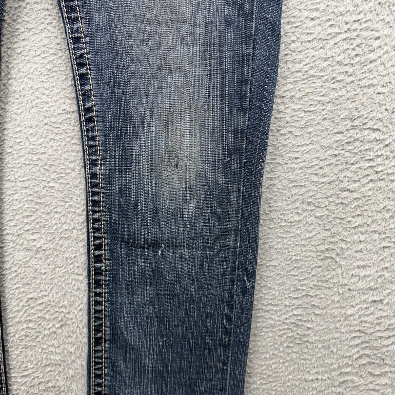 BKE Salvage Jeans Havoc Straight Mens Size 30s Blue Biker Grunge Y2K Style