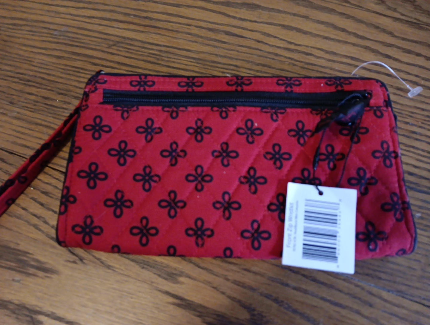 Vera Bradley Front Zip Wristlet Clutch Handbag Red Black Mini Concerto ~ New!