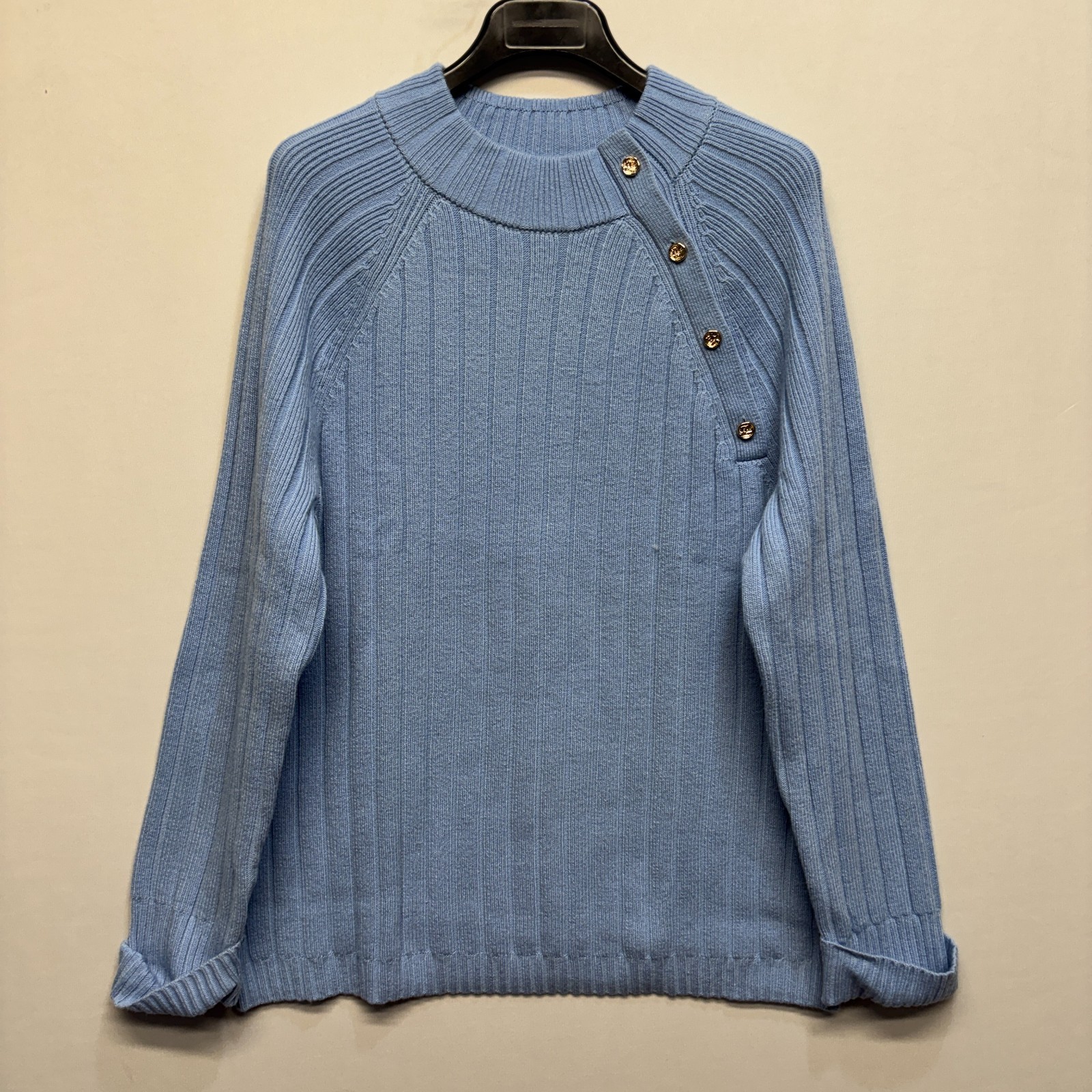 NWT Talbots Women Pullover Knit Sweater Size XL X-Large Blue SP24 D112 -9