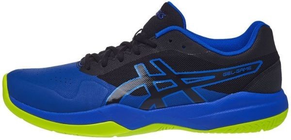 ASICS Men Gel-Game 7 Black/Illusion Blue Tennis Athletic Shoes Size 10
