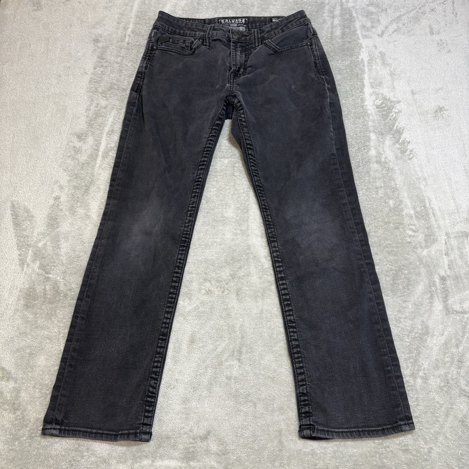 Buckle Salvage Supply Co Mayhem Straight Jeans Fits 30×28 Regular Fit Black