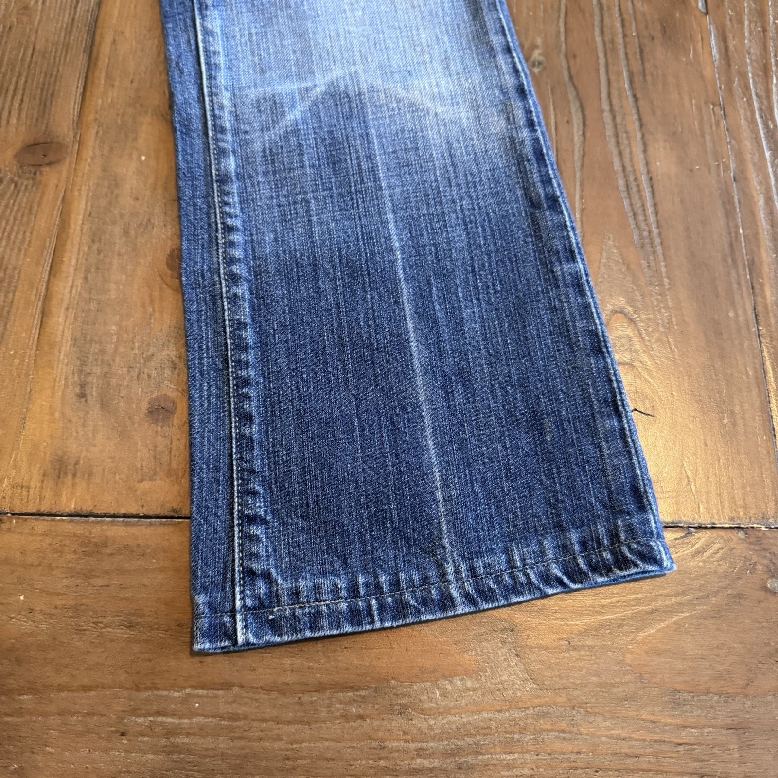 Y2K 7 For All Mankind Women’s Bootcut Jeans Distressed Stretch Blue Size 26 USA