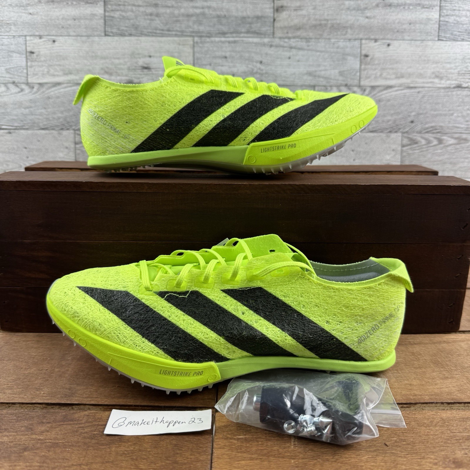 Adidas Adizero Prime SP 3 Strung Lemon Black IH5800 Men Size 8/Women 9