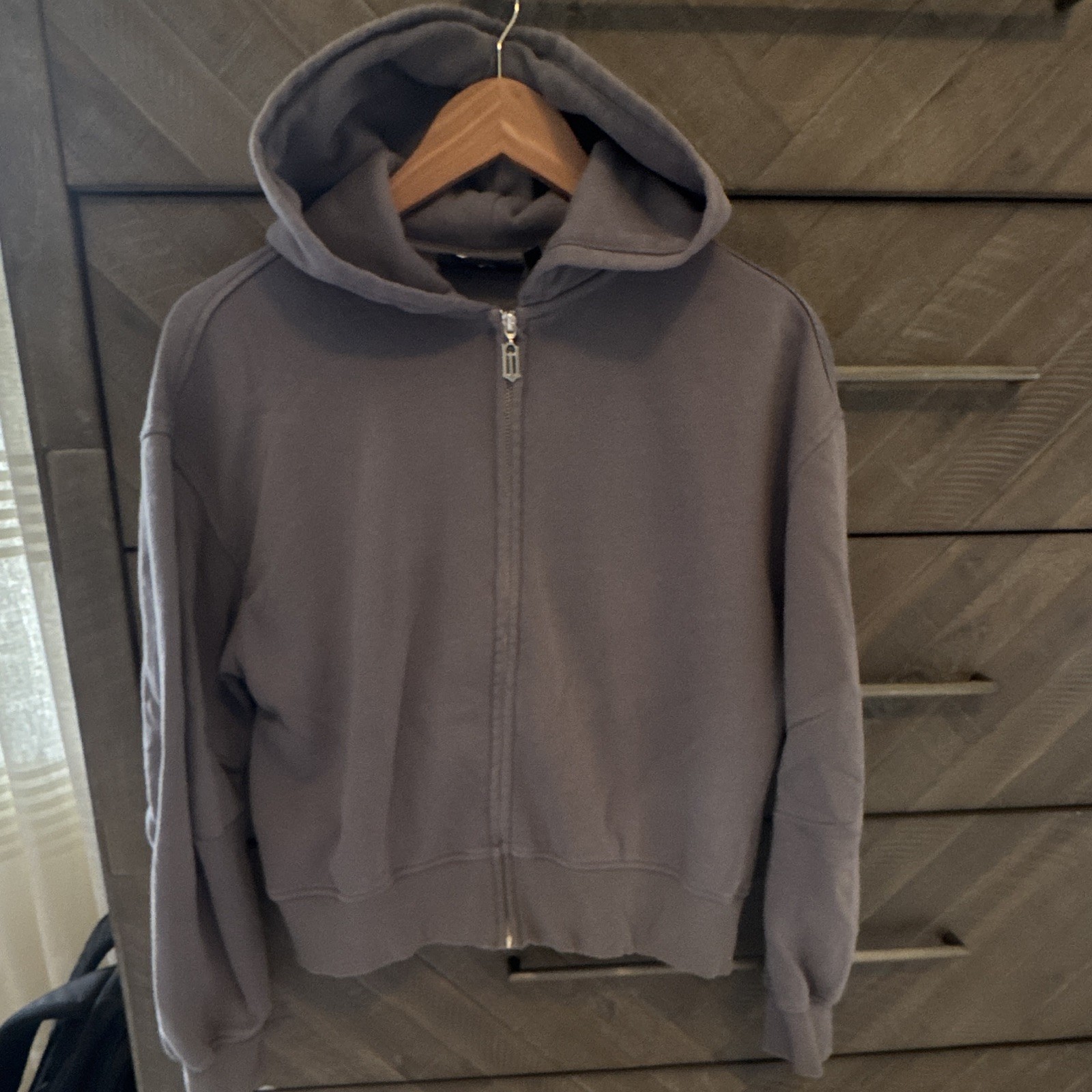 H&M Wicked Women’s Regular Full Zip Fleece Hoodie, Gray XS, Long Sleeve