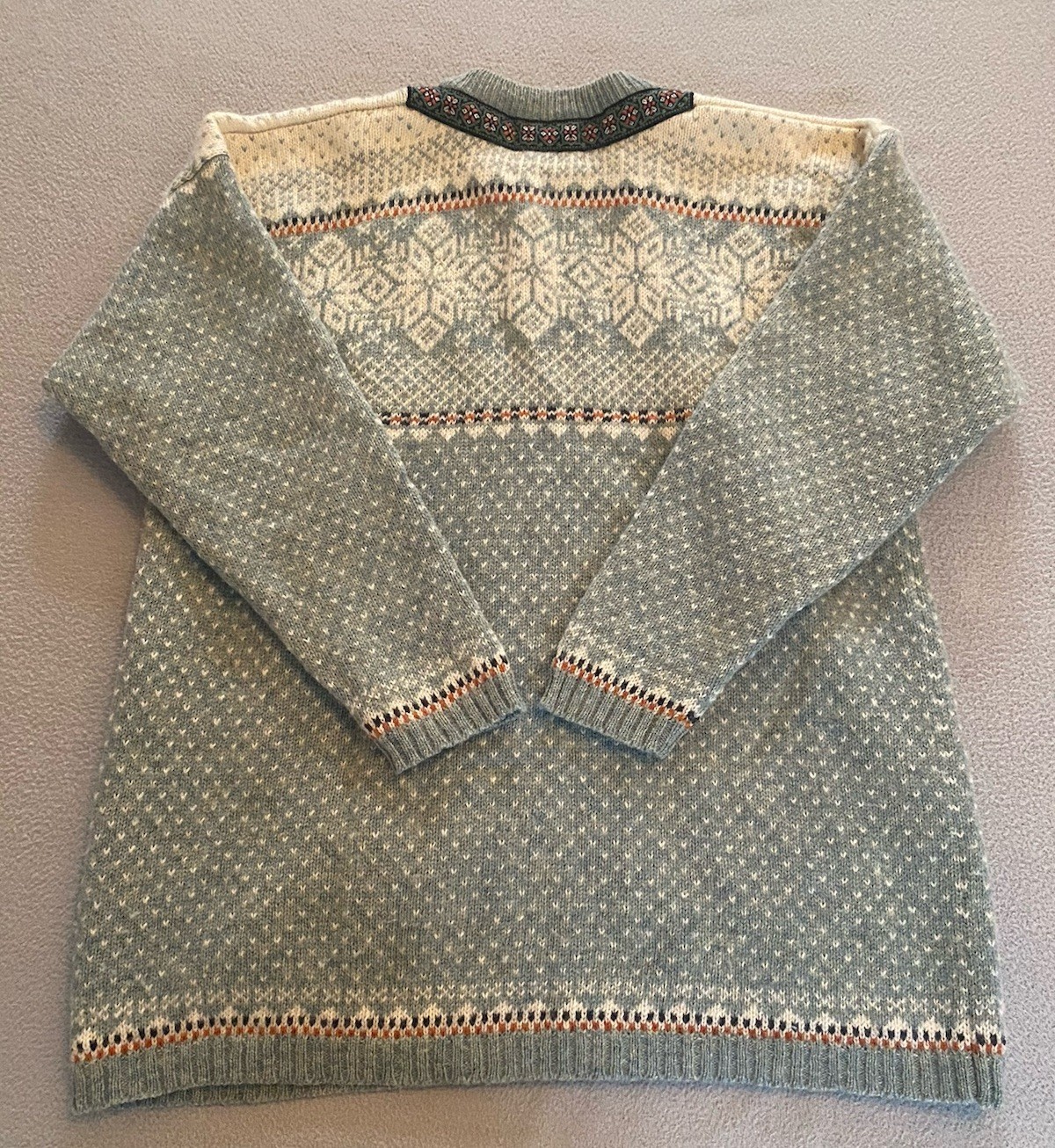 SQAW VALLEY CARDIGAN SZ SMALL WOMENS 100% WOOL FAIRISLE VINTAGE MUST SEE DETAILS