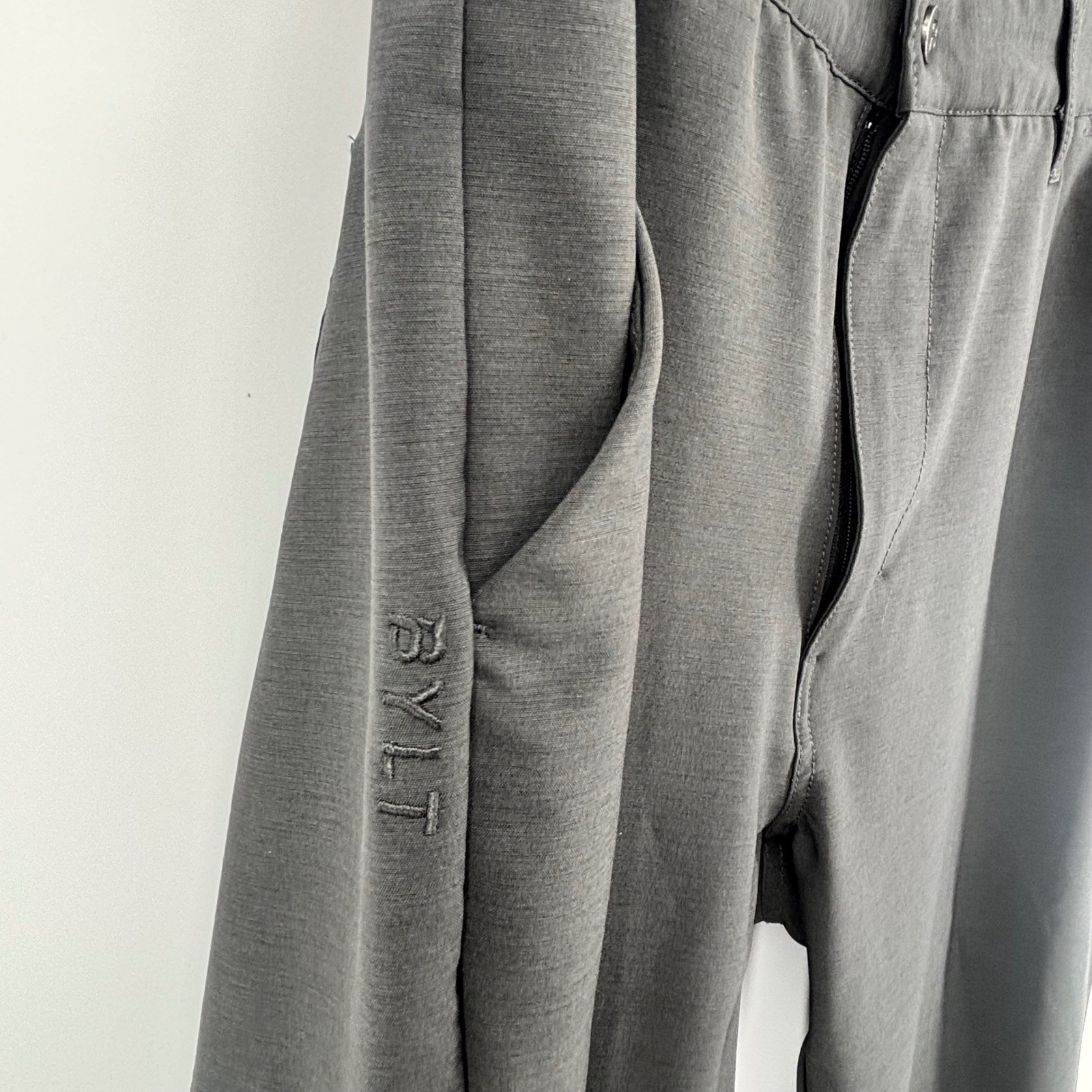 BYLT Premium Basics Mens Everyday Pant Charcoal Grey Stretch Trousers Size 34