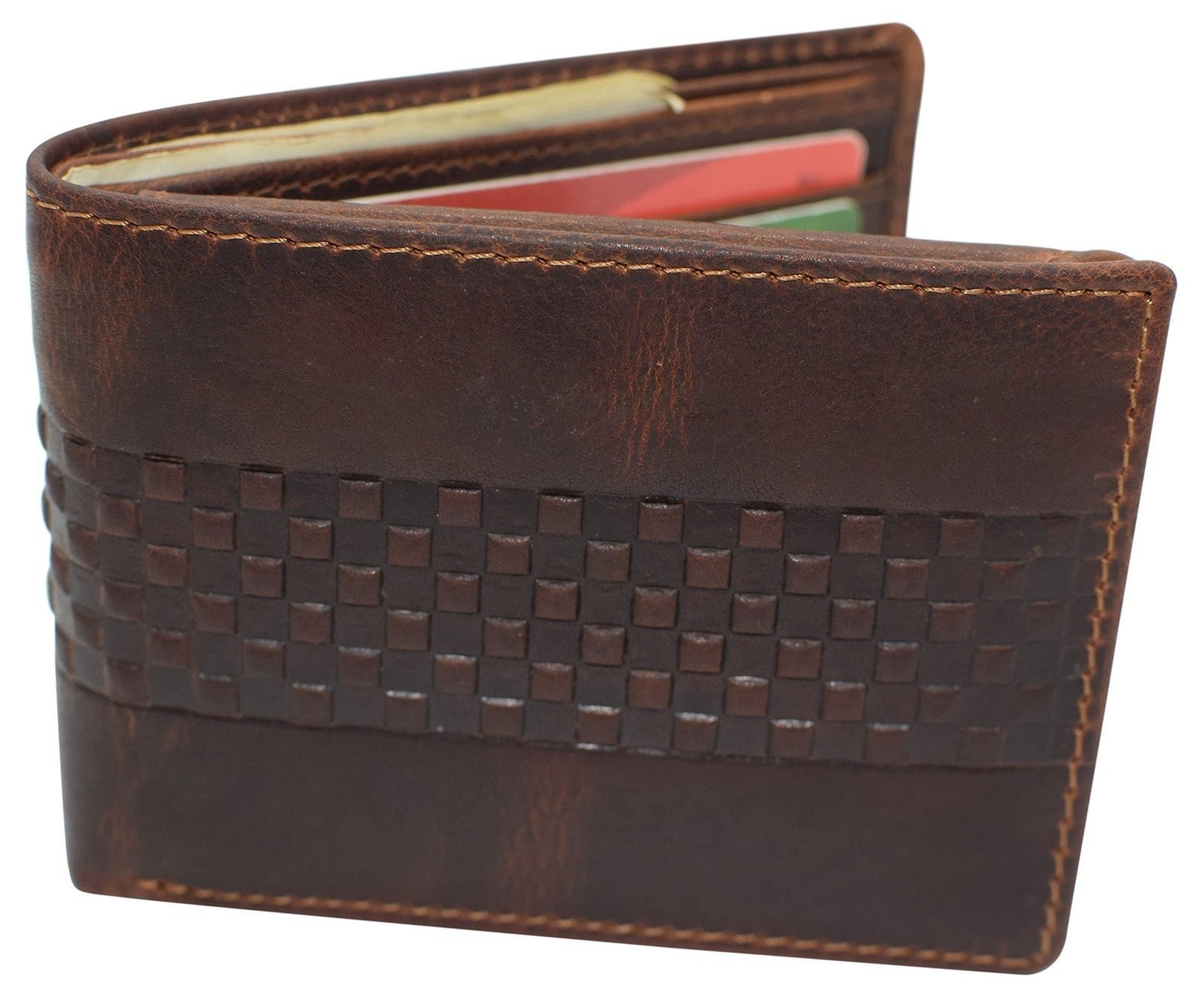CAZORO Wallet for Mens Vintage Leather RFID Blocking Classic Bifold Wallet…