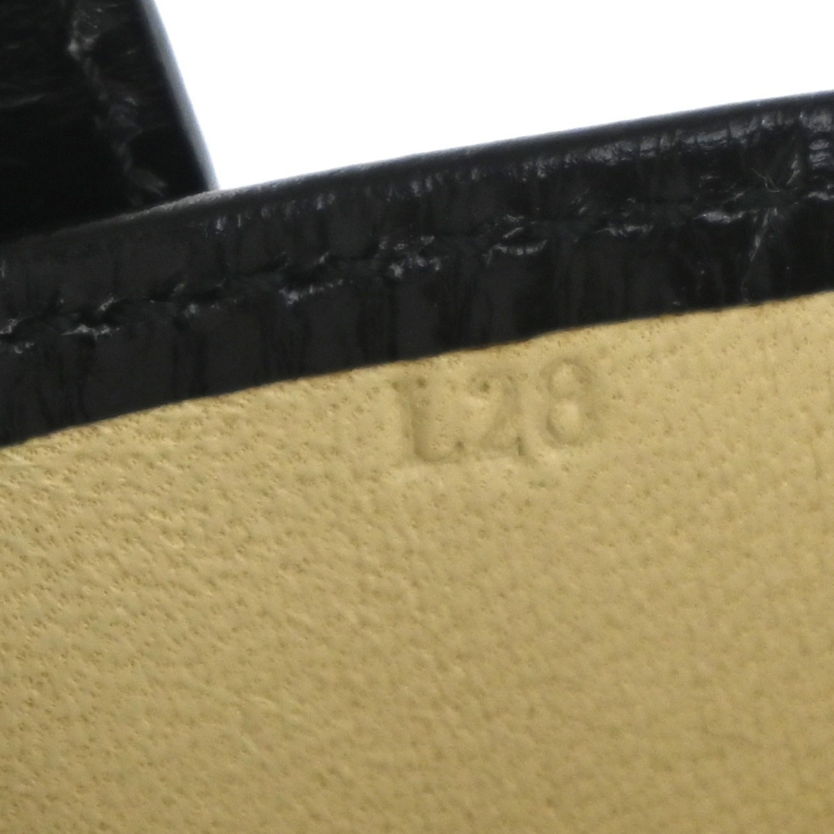 LOEWE Logo Pushlock Shoulder Box Hand Bag Leather Black GHW Spain 38MA124