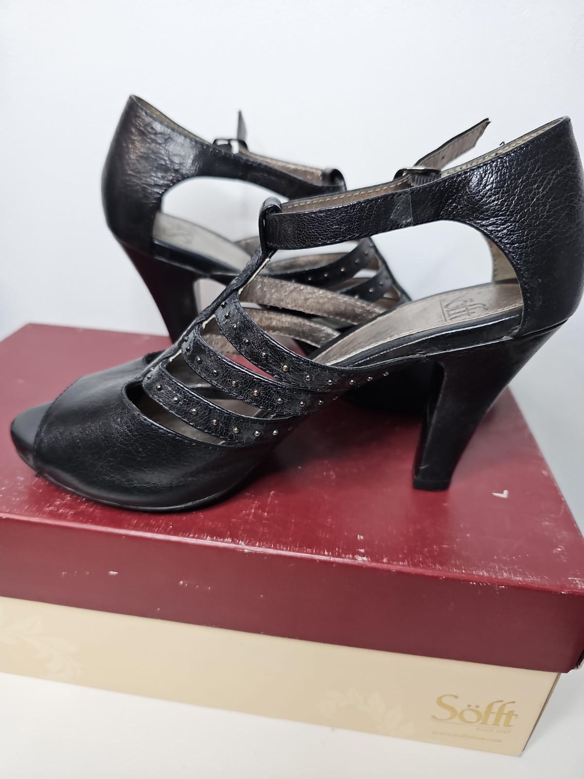 Sofft Rialto Black Strappy Open Toe Dress Sandals Women’s Size 8.5 NIB