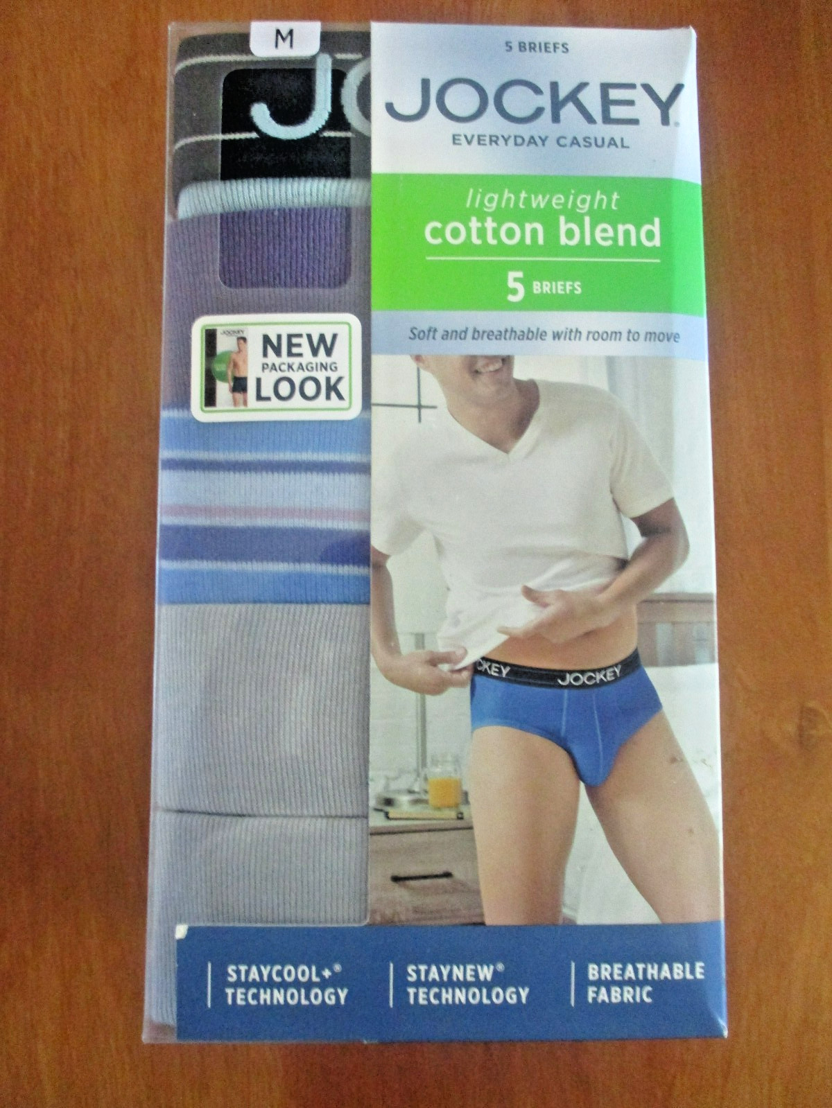 5 PAIR MENS JOCKEY EVERYDAY CASUAL BRIEFS size M 32 – 34 LIGHTWEIGHT UNDERWEAR