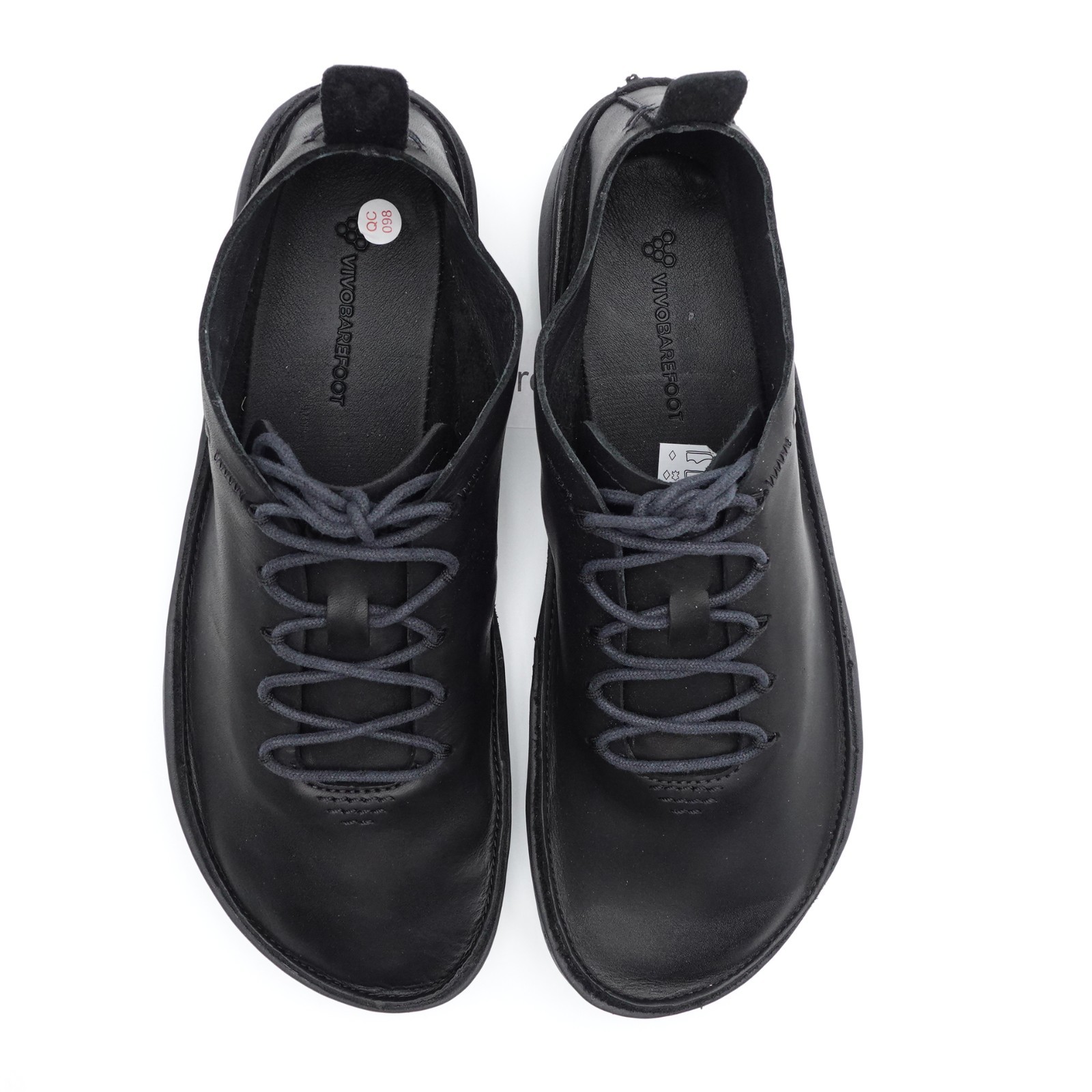 Vivobarefoot Sensus Moc Men’s Lace Up Leather Barefoot Shoes 309680-01 Obsidian