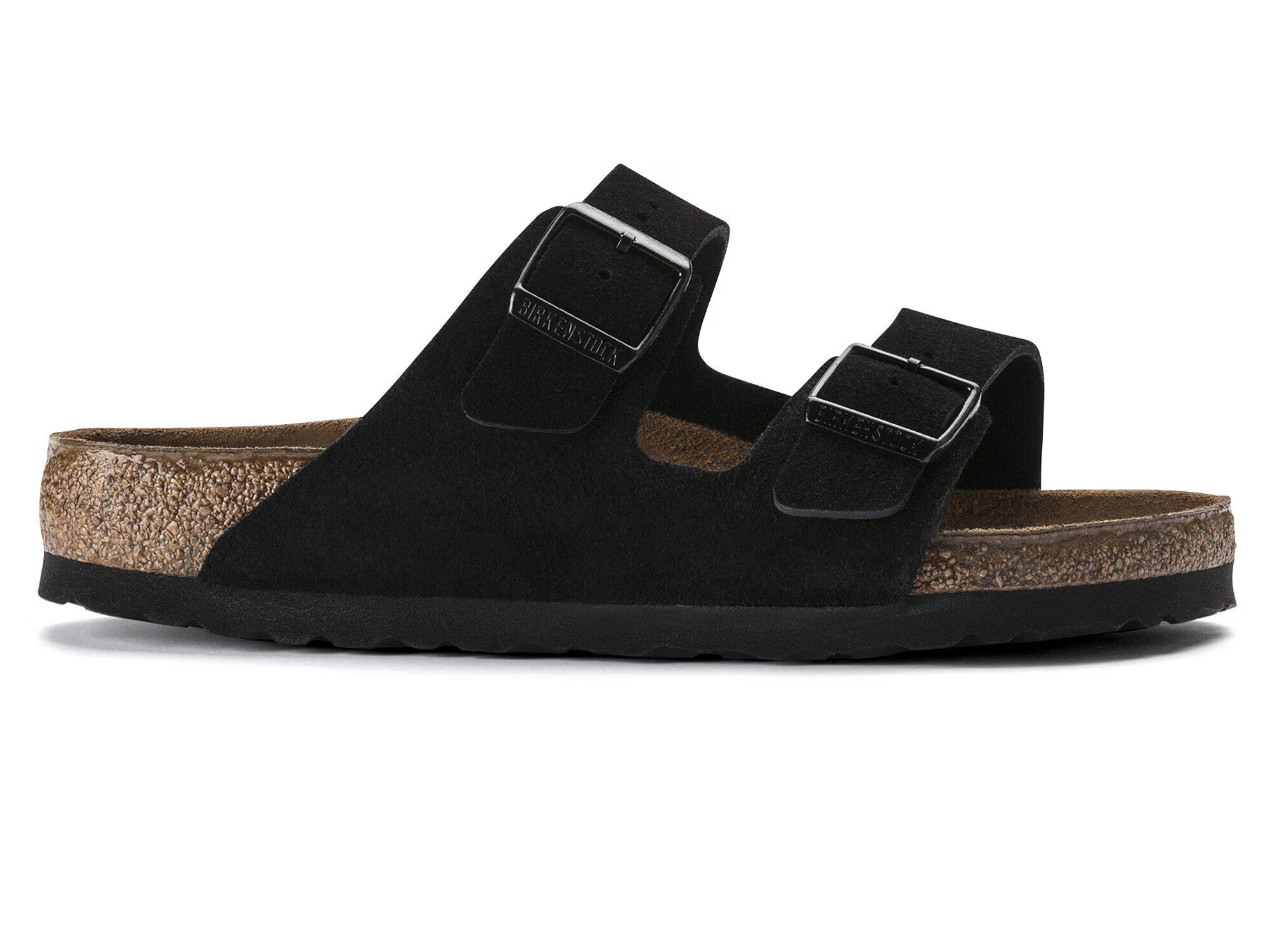 Birkenstock Arizona Black Suede Soft Footbed Unisex Sandals Narrow/Wide EU37-45
